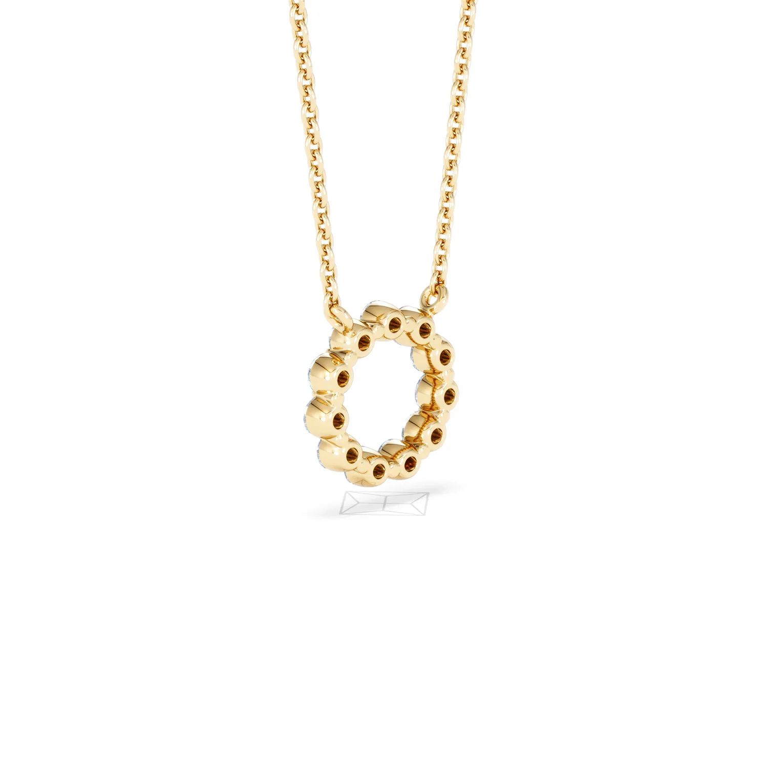 Lab Diamond Eternal Glow Circles Necklace 0.25ct in 18K Gold Vermeil - Image 61