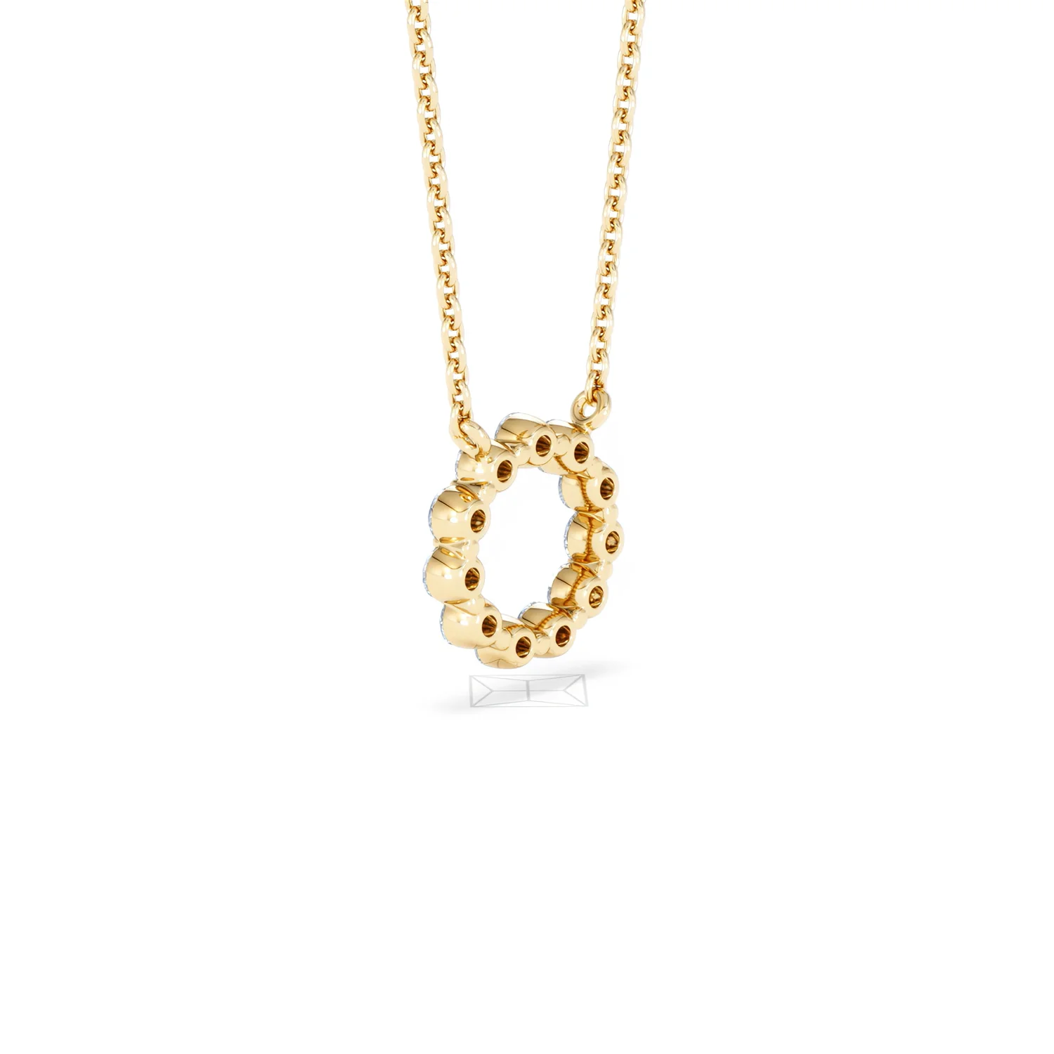 Lab Diamond Eternal Glow Circles Necklace 0.25ct in 18K Gold Vermeil - Image 62
