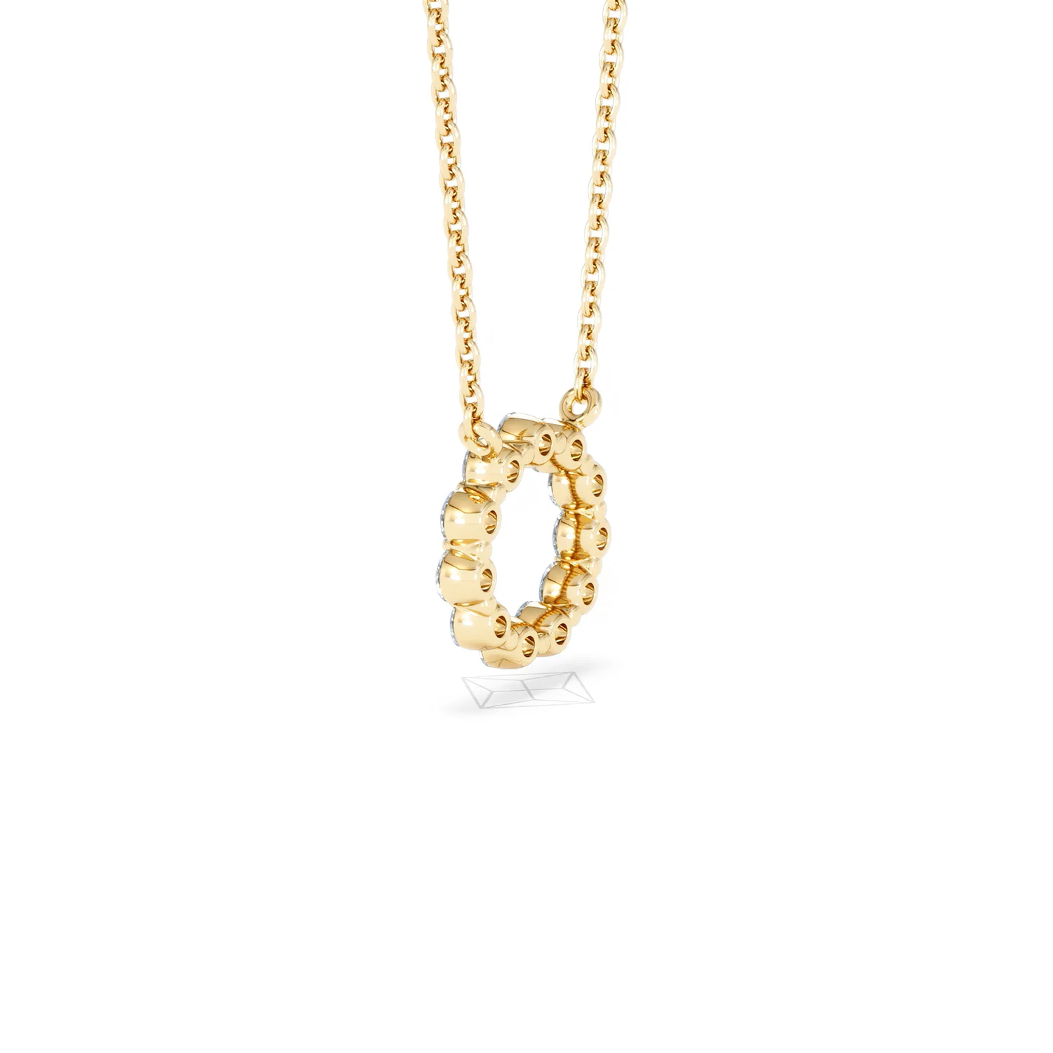 Lab Diamond Eternal Glow Circles Necklace 0.25ct in 18K Gold Vermeil - Image 64