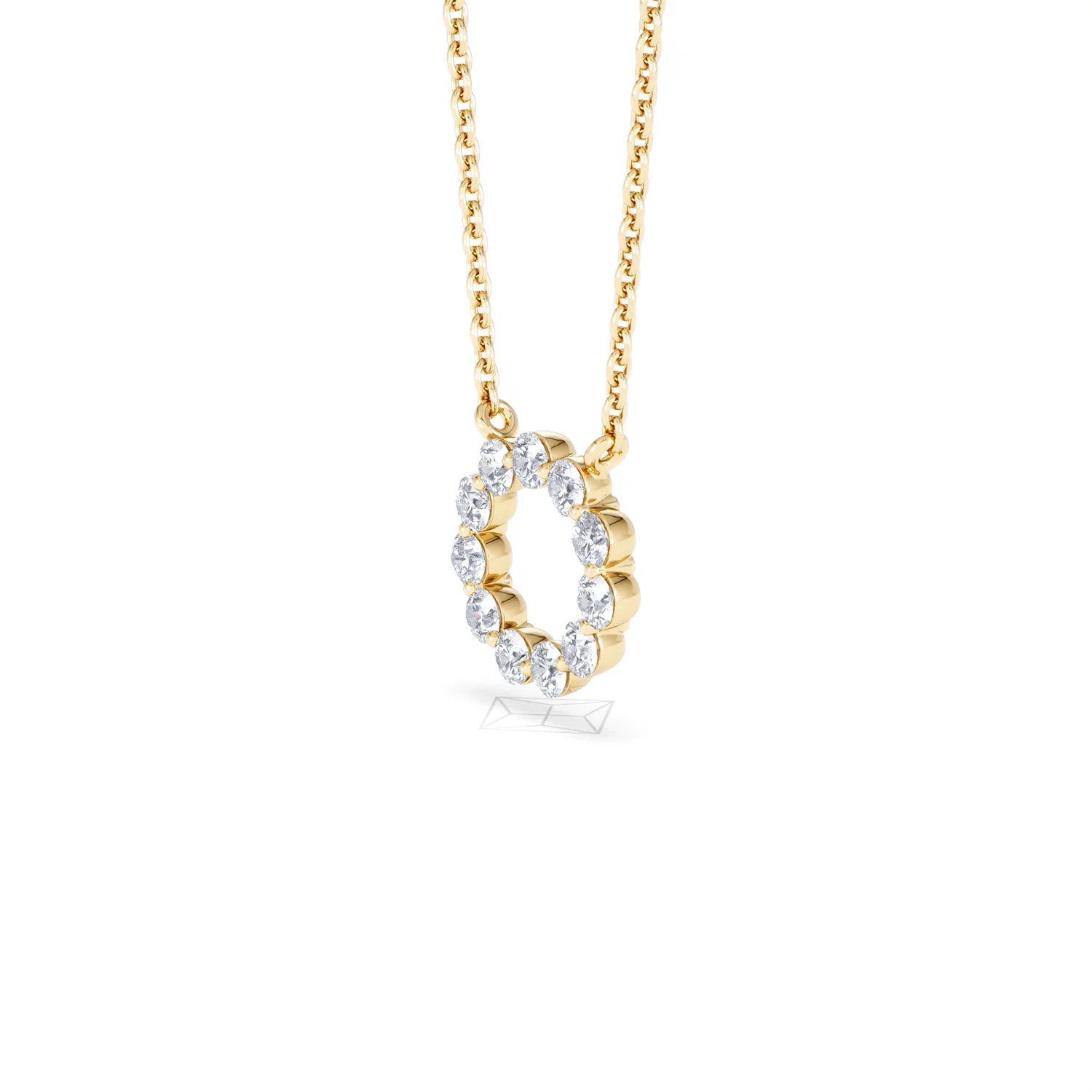 Lab Diamond Eternal Glow Circles Necklace 0.25ct in 18K Gold Vermeil - Image 80