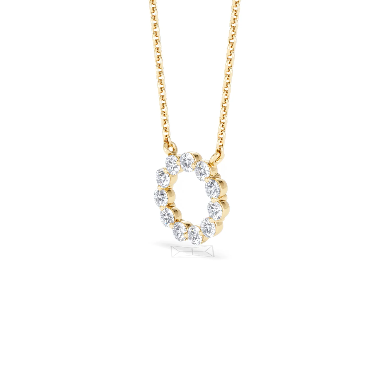 Lab Diamond Eternal Glow Circles Necklace 0.25ct in 18K Gold Vermeil - Image 82