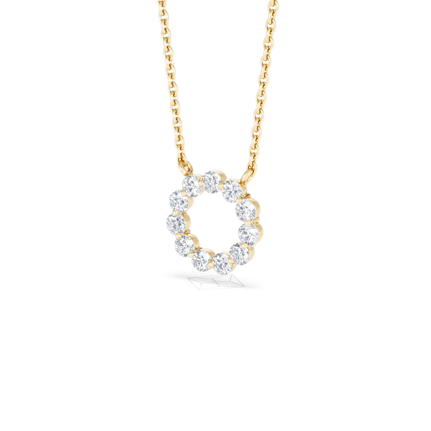 Lab Diamond Eternal Glow Circles Necklace 0.25ct in 18K Gold Vermeil - Image 85
