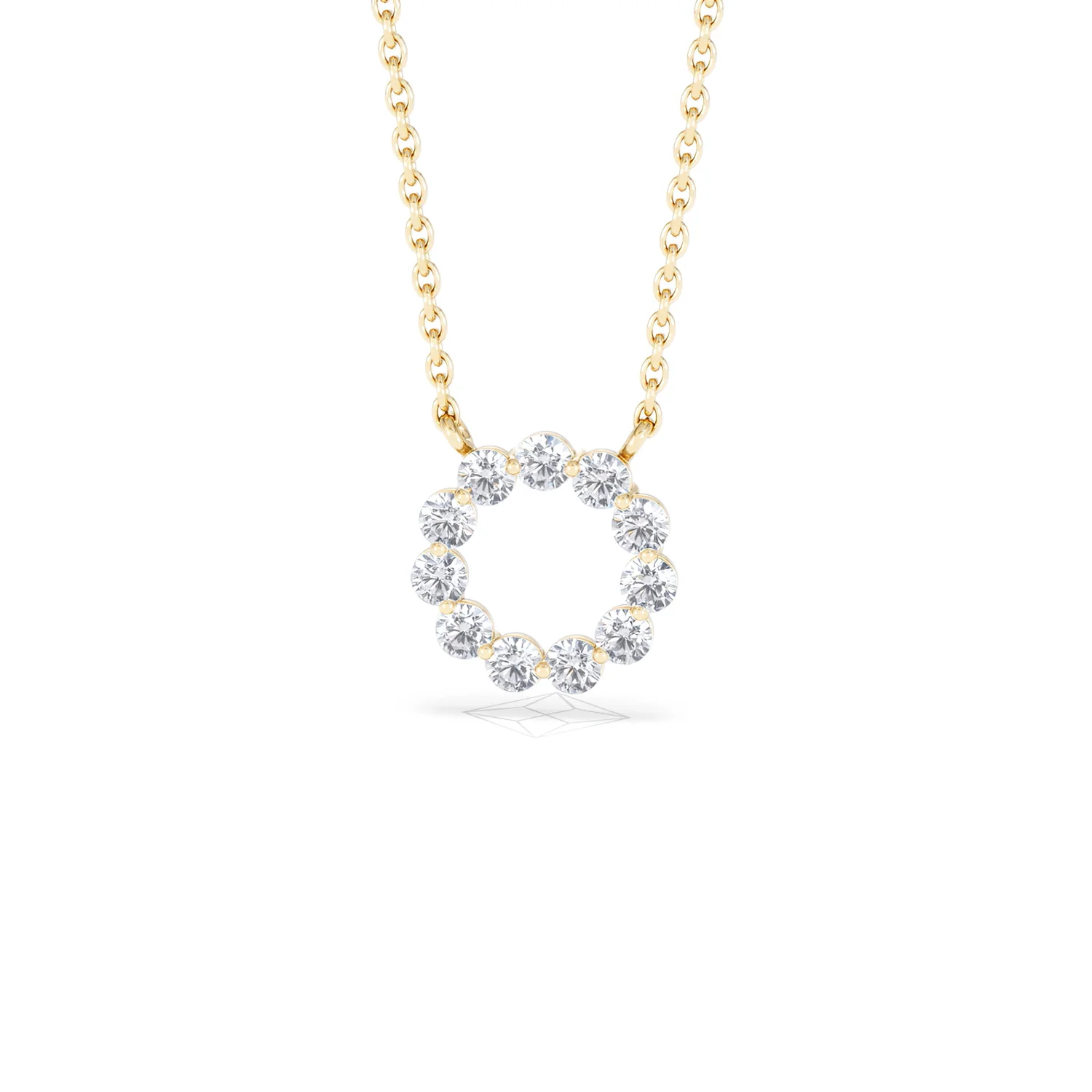 Lab Diamond Eternal Glow Circles Necklace 0.25ct in 18K Gold Vermeil - Image 90