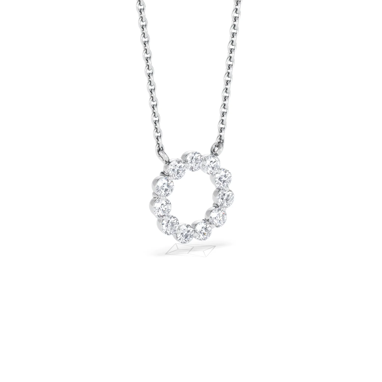 Lab Diamond Eternal Glow Circle Necklace 0.25ct in 925 Silver - Image 19