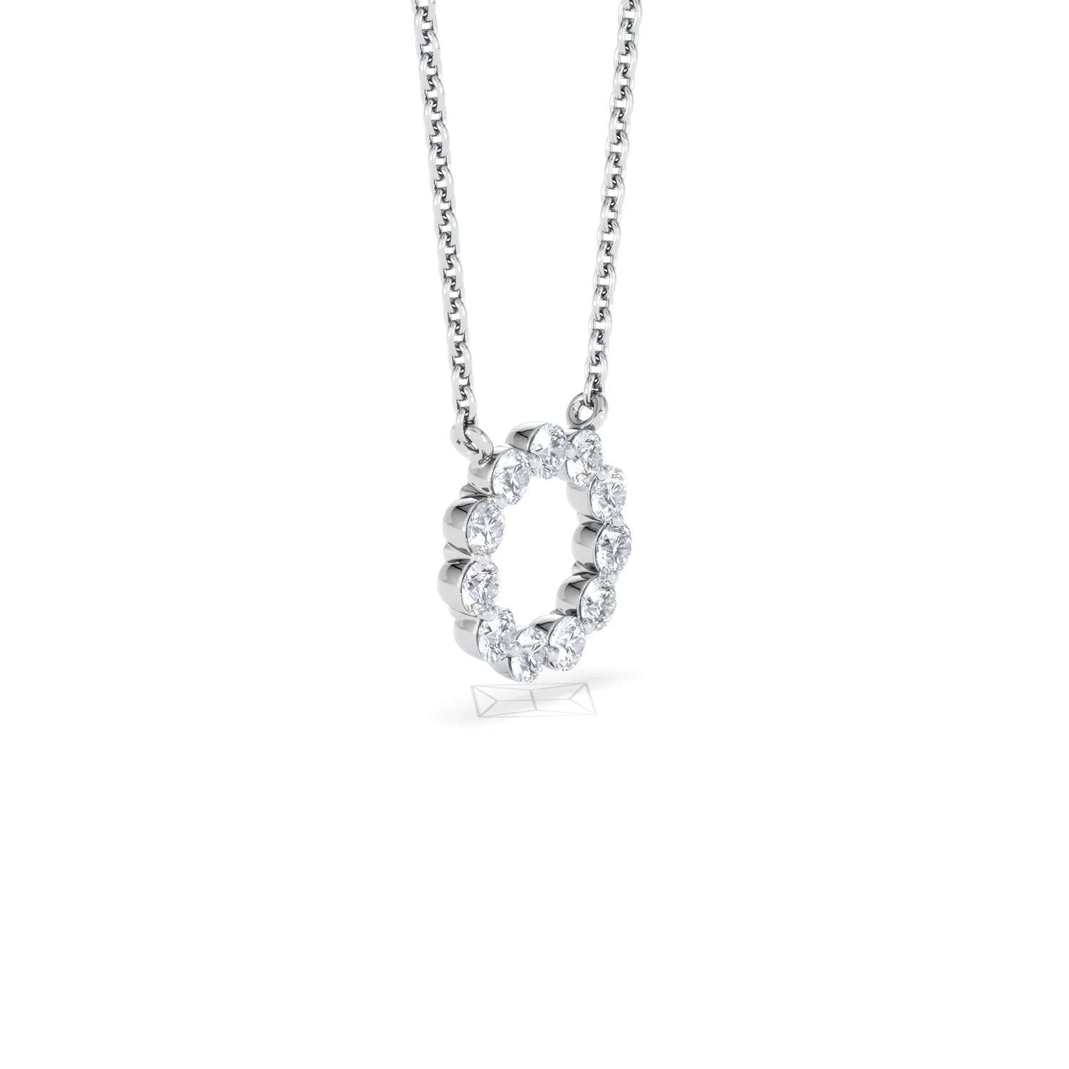 Lab Diamond Eternal Glow Circle Necklace 0.25ct in 925 Silver - Image 23