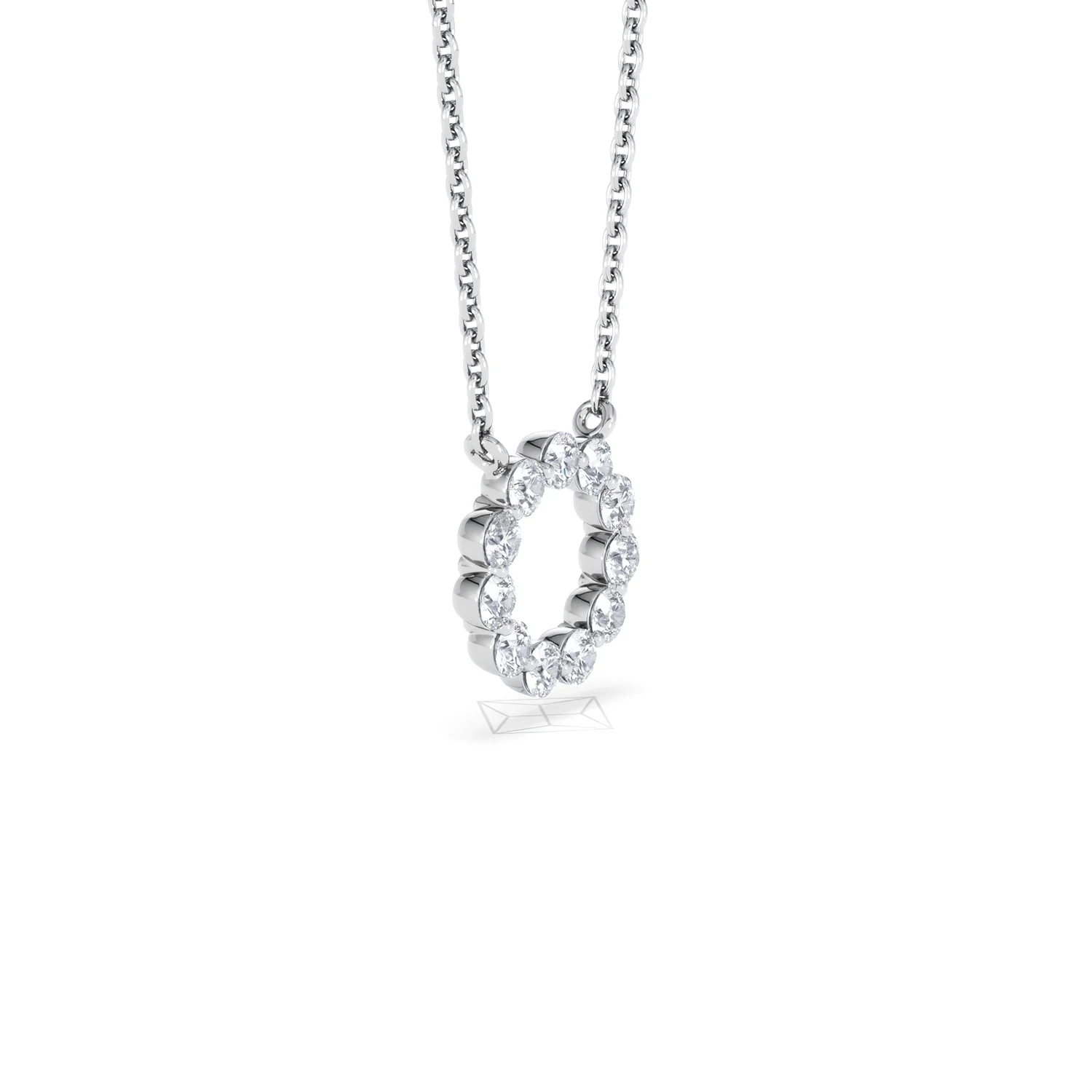 Lab Diamond Eternal Glow Circle Necklace 0.25ct in 925 Silver - Image 24