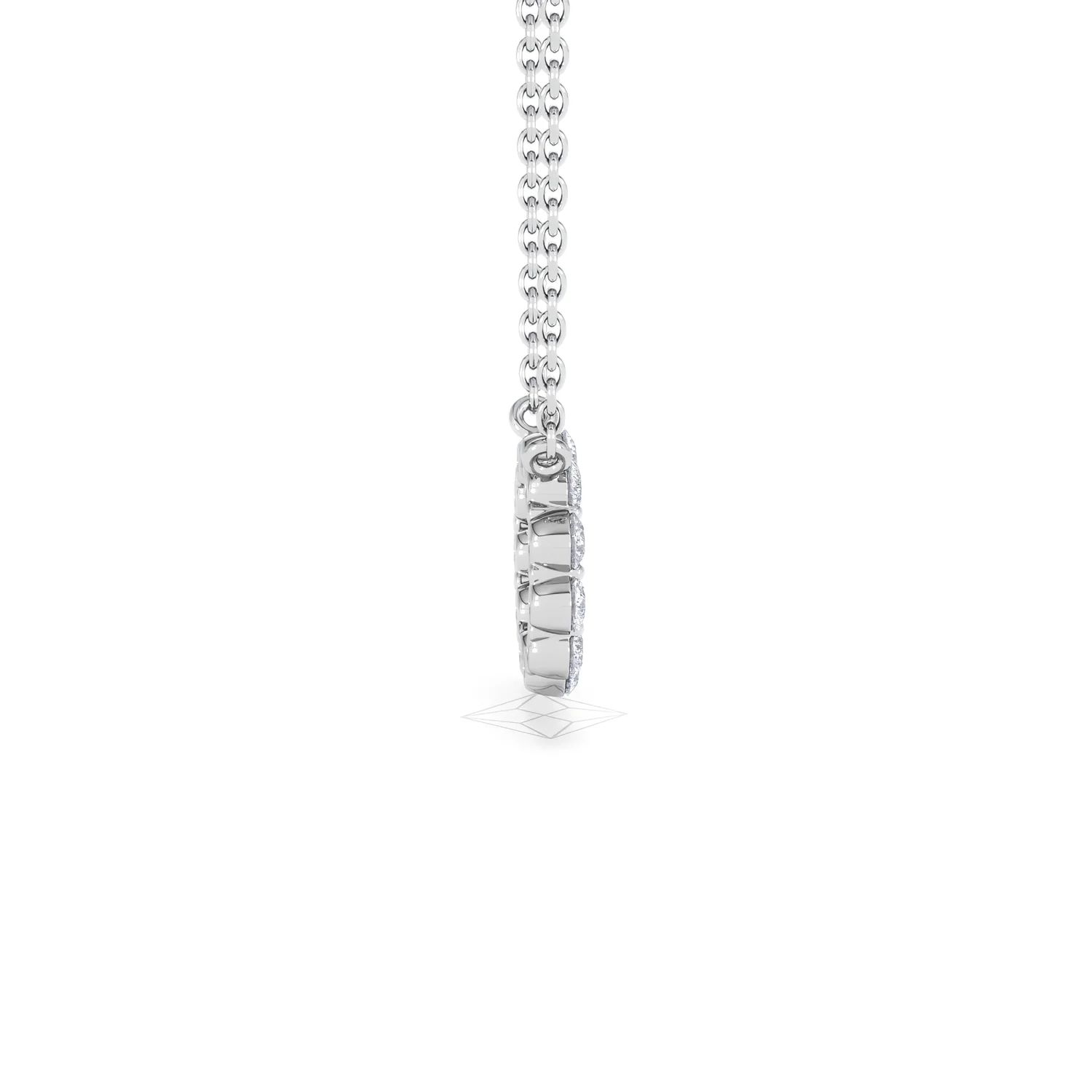 Lab Diamond Eternal Glow Circle Necklace 0.25ct in 925 Silver - Image 33