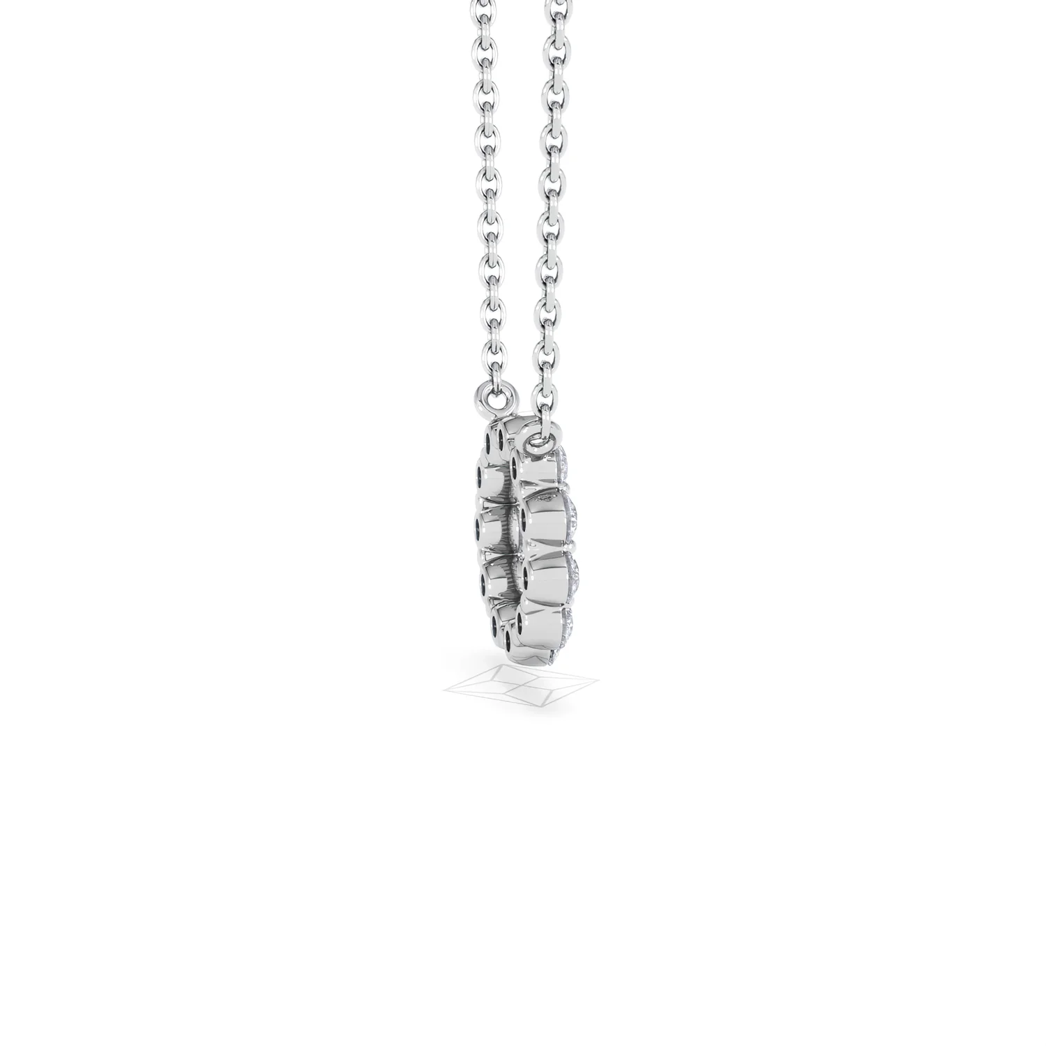 Lab Diamond Eternal Glow Circle Necklace 0.25ct in 925 Silver - Image 35