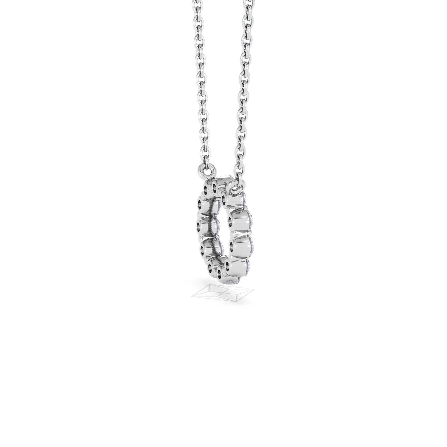 Lab Diamond Eternal Glow Circle Necklace 0.25ct in 925 Silver - Image 37