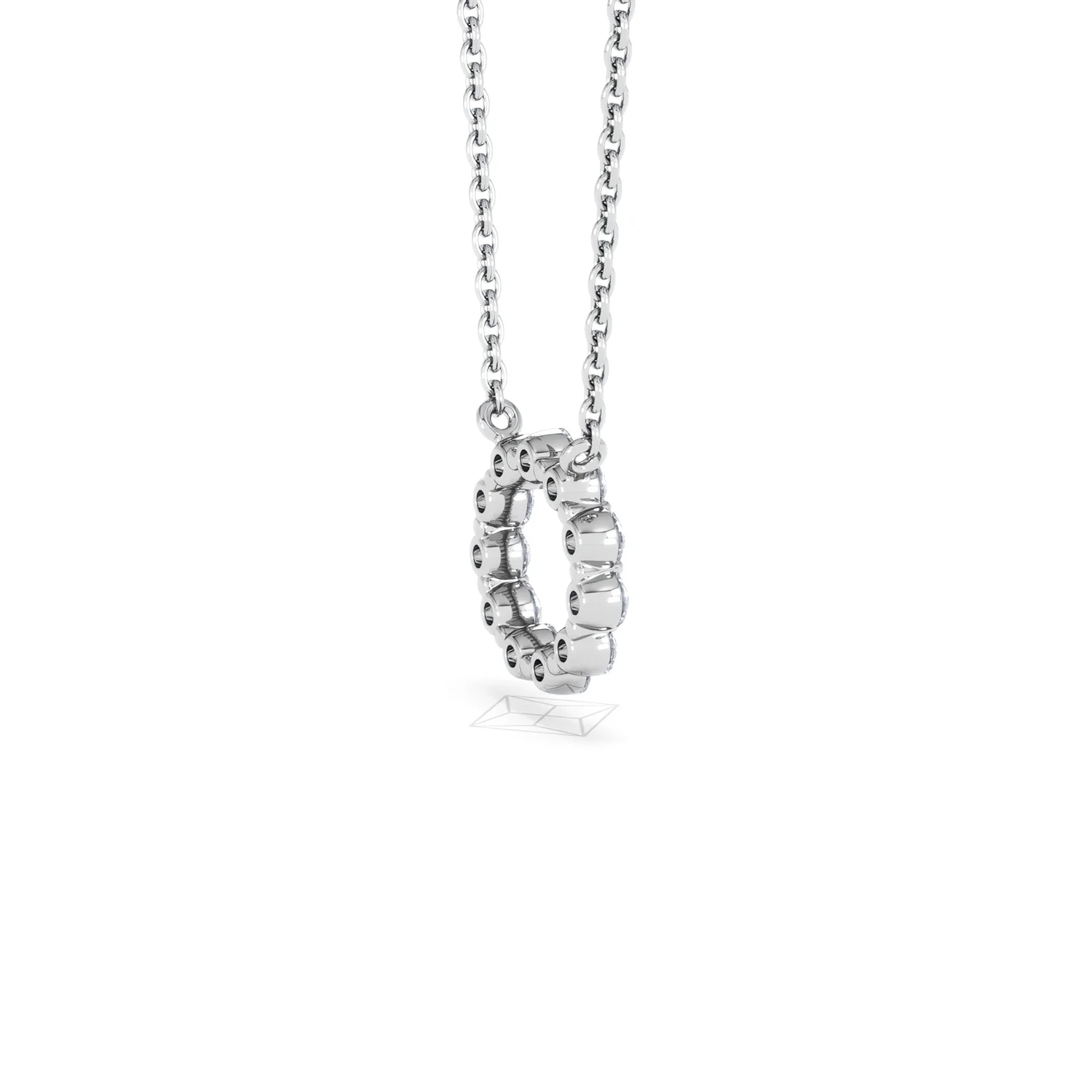 Lab Diamond Eternal Glow Circle Necklace 0.25ct in 925 Silver - Image 38