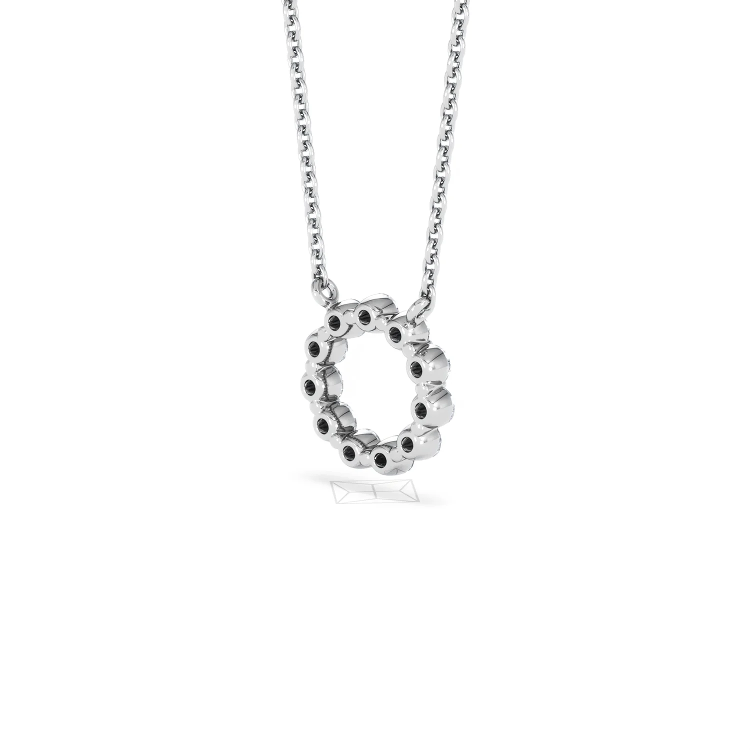 Lab Diamond Eternal Glow Circle Necklace 0.25ct in 925 Silver - Image 43