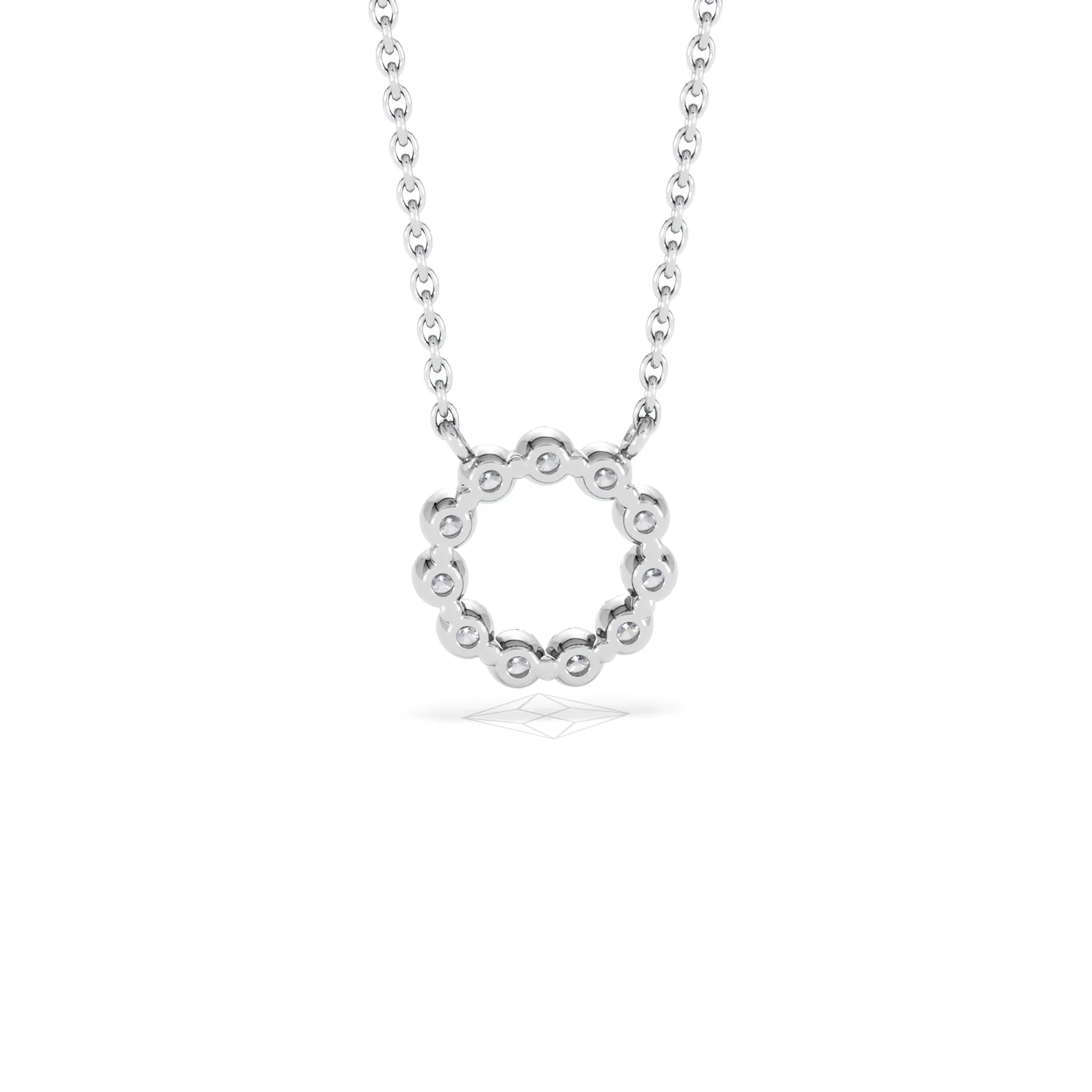 Lab Diamond Eternal Glow Circle Necklace 0.25ct in 925 Silver - Image 53
