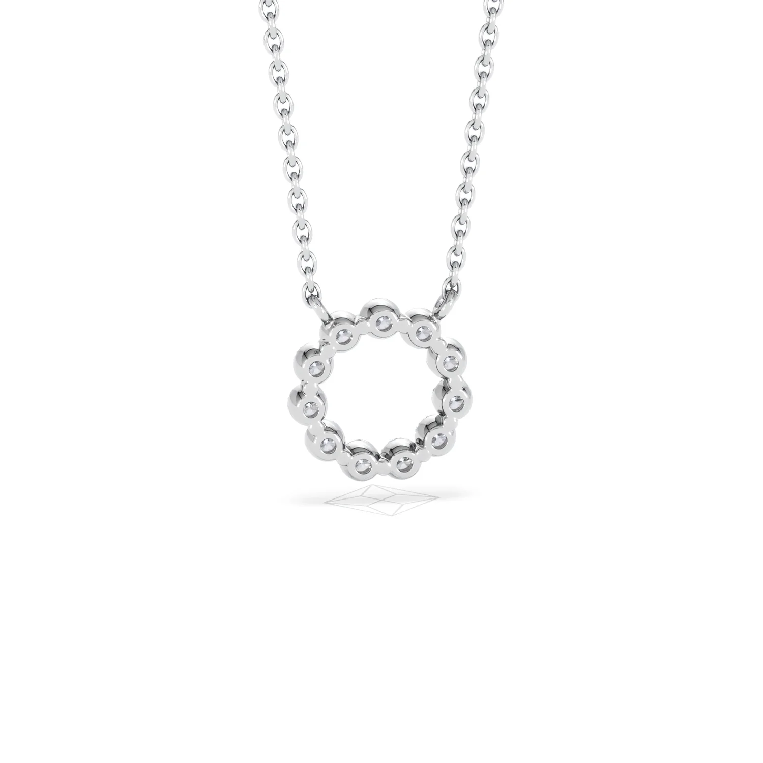 Lab Diamond Eternal Glow Circle Necklace 0.25ct in 925 Silver - Image 54