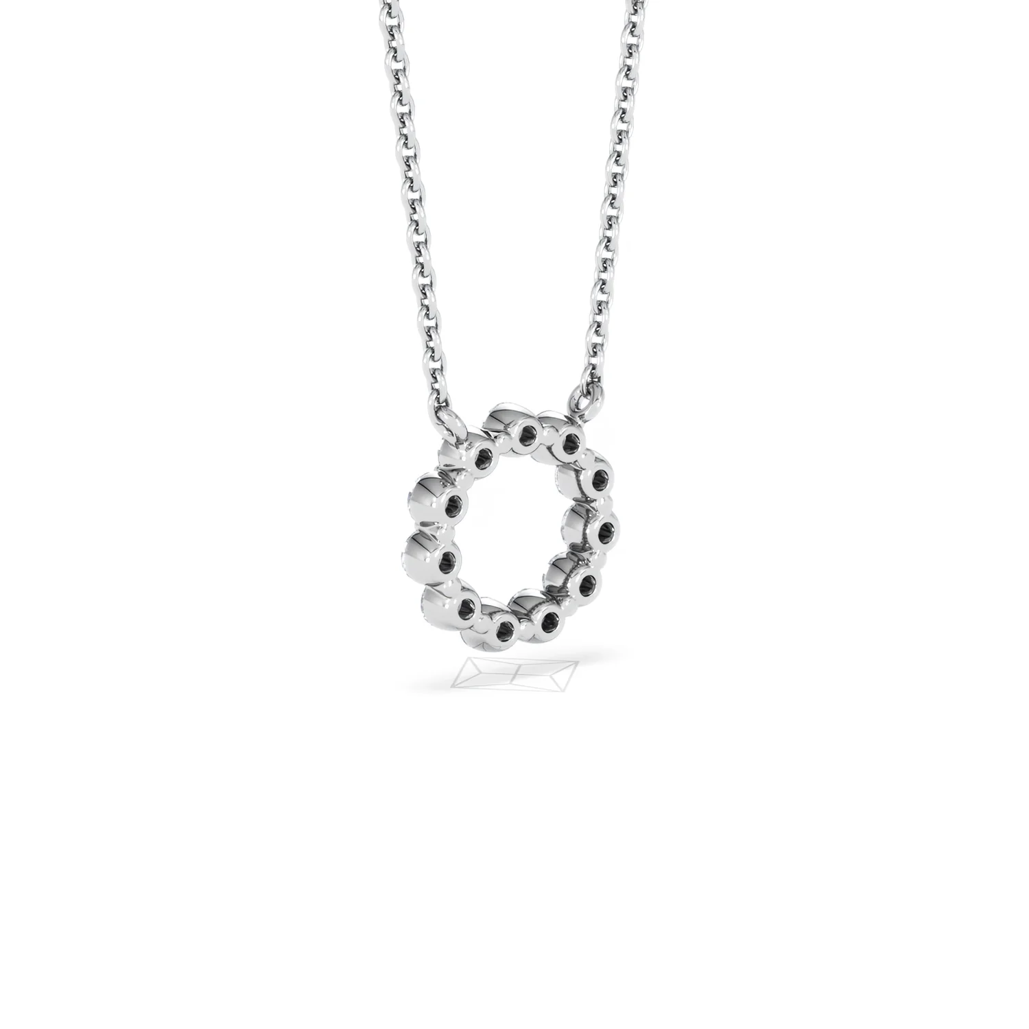 Lab Diamond Eternal Glow Circle Necklace 0.25ct in 925 Silver - Image 60