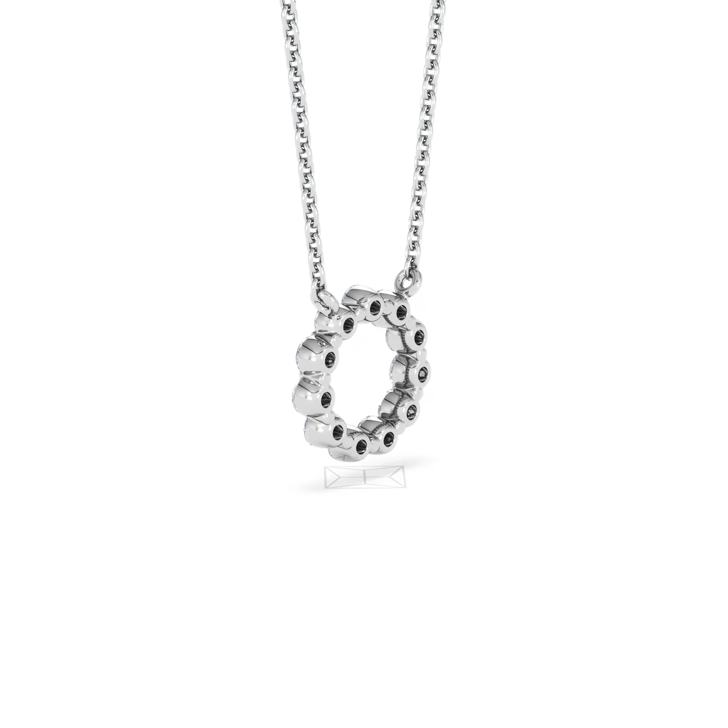 Lab Diamond Eternal Glow Circle Necklace 0.25ct in 925 Silver - Image 62