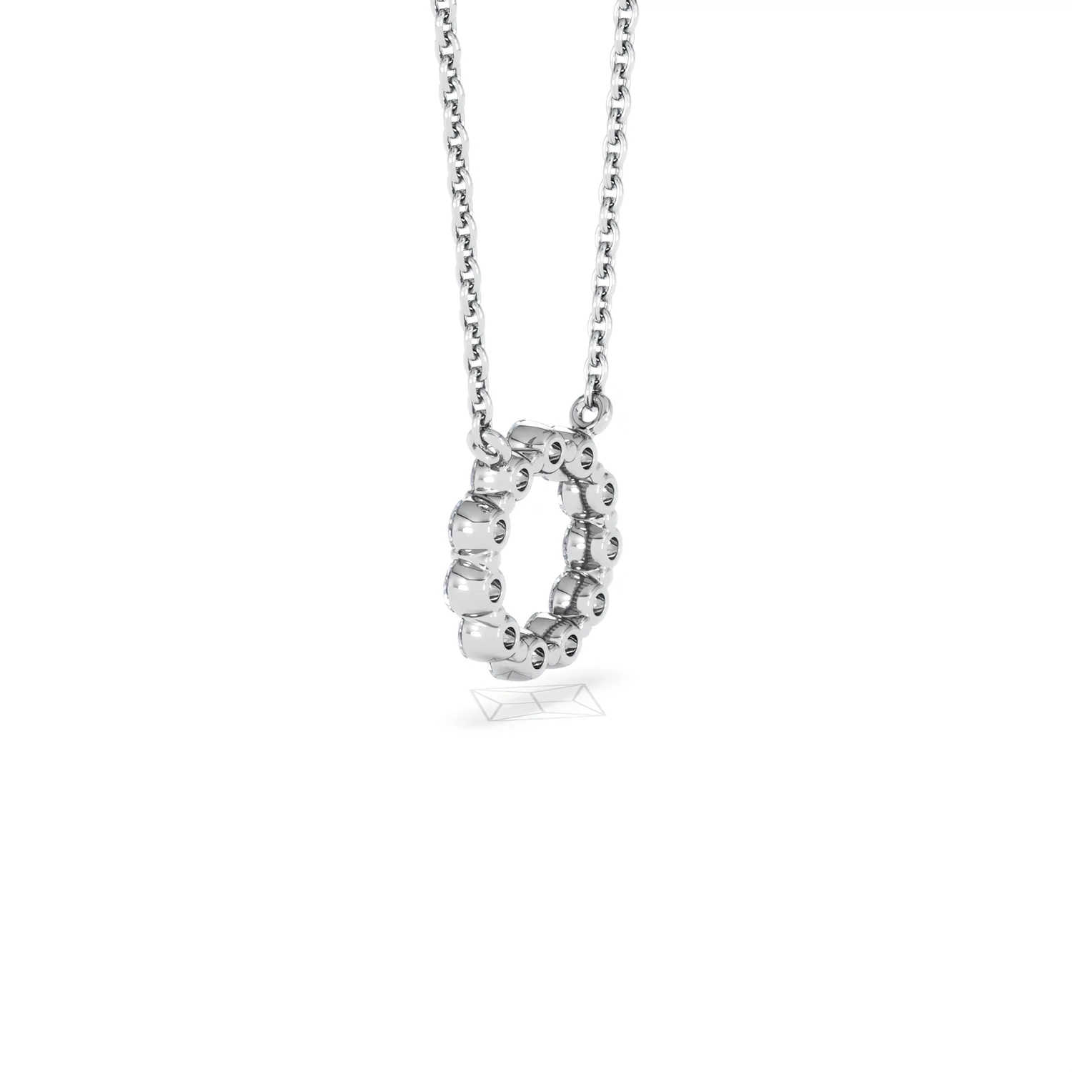 Lab Diamond Eternal Glow Circle Necklace 0.25ct in 925 Silver - Image 64
