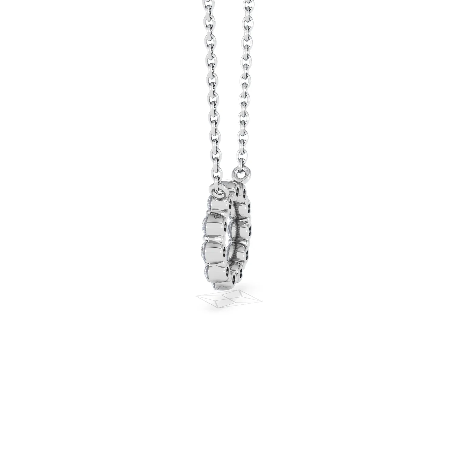 Lab Diamond Eternal Glow Circle Necklace 0.25ct in 925 Silver - Image 68
