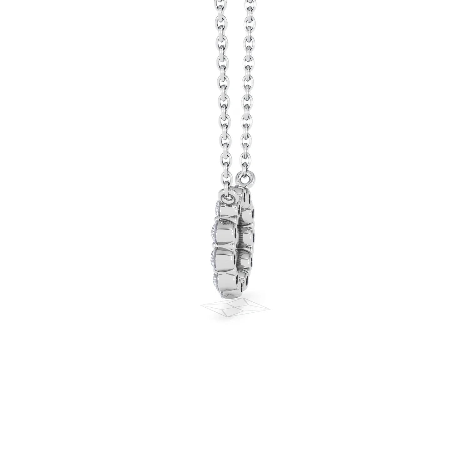 Lab Diamond Eternal Glow Circle Necklace 0.25ct in 925 Silver - Image 69