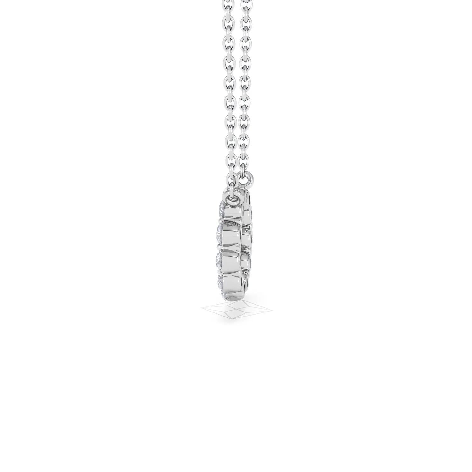 Lab Diamond Eternal Glow Circle Necklace 0.25ct in 925 Silver - Image 70