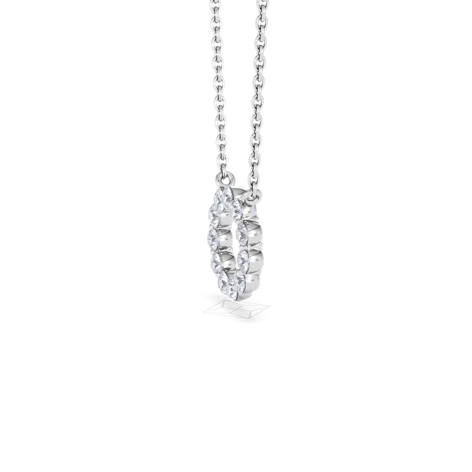Lab Diamond Eternal Glow Circle Necklace 0.25ct in 925 Silver - Image 76