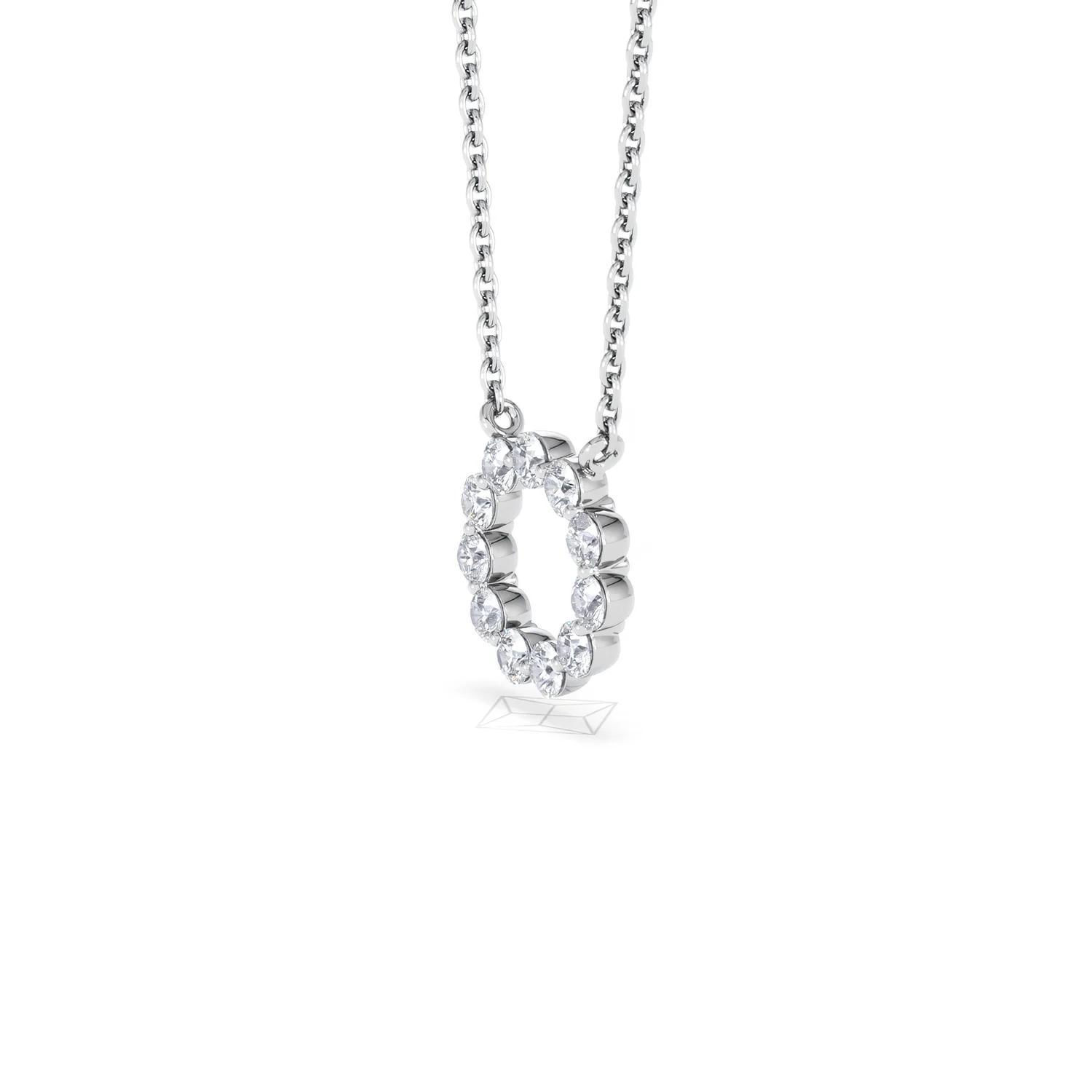 Lab Diamond Eternal Glow Circle Necklace 0.25ct in 925 Silver - Image 79