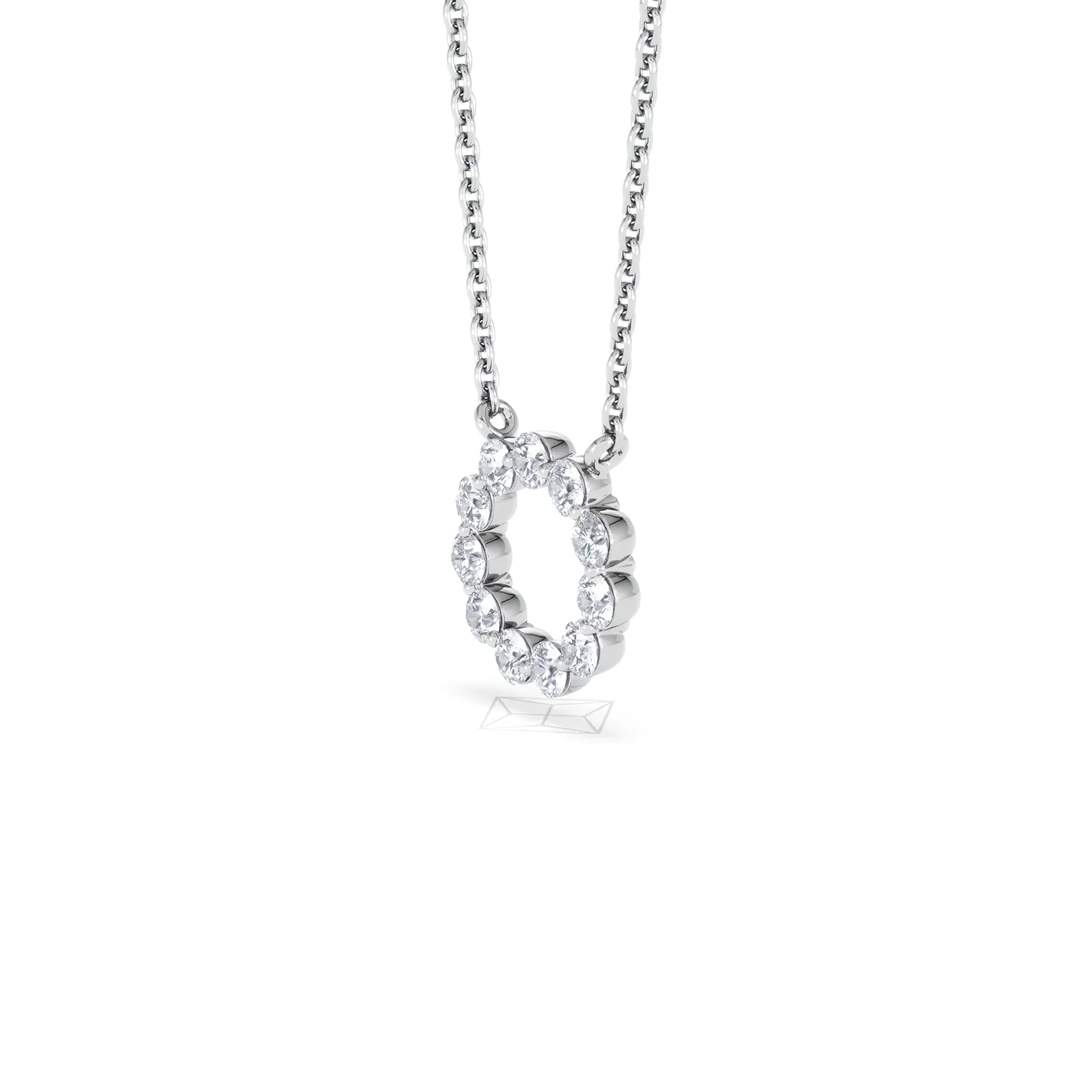 Lab Diamond Eternal Glow Circle Necklace 0.25ct in 925 Silver - Image 80