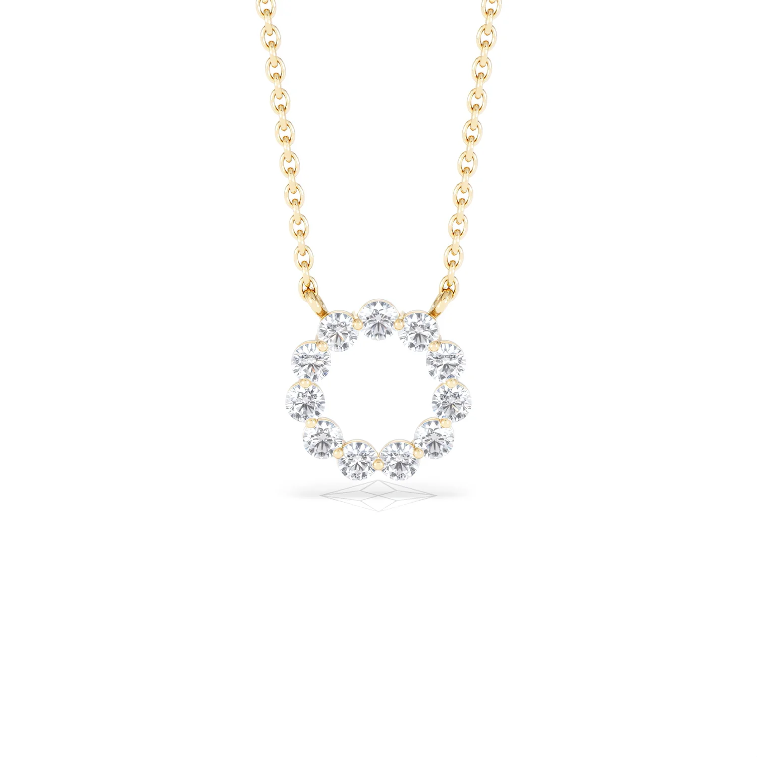 Lab Diamond Eternal Glow Circles Necklace 0.35ct in 18K Gold Vermeil - Image 11