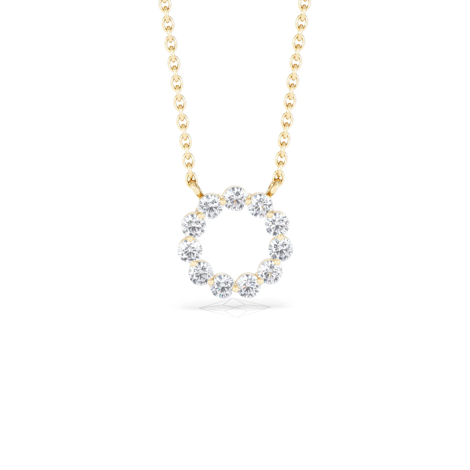 Lab Diamond Eternal Glow Circles Necklace 0.35ct in 18K Gold Vermeil - Image 12