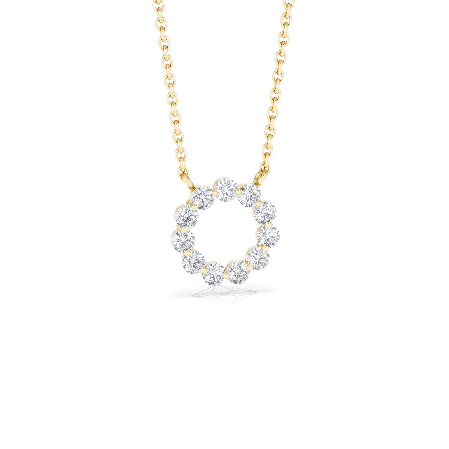 Lab Diamond Eternal Glow Circles Necklace 0.35ct in 18K Gold Vermeil - Image 14