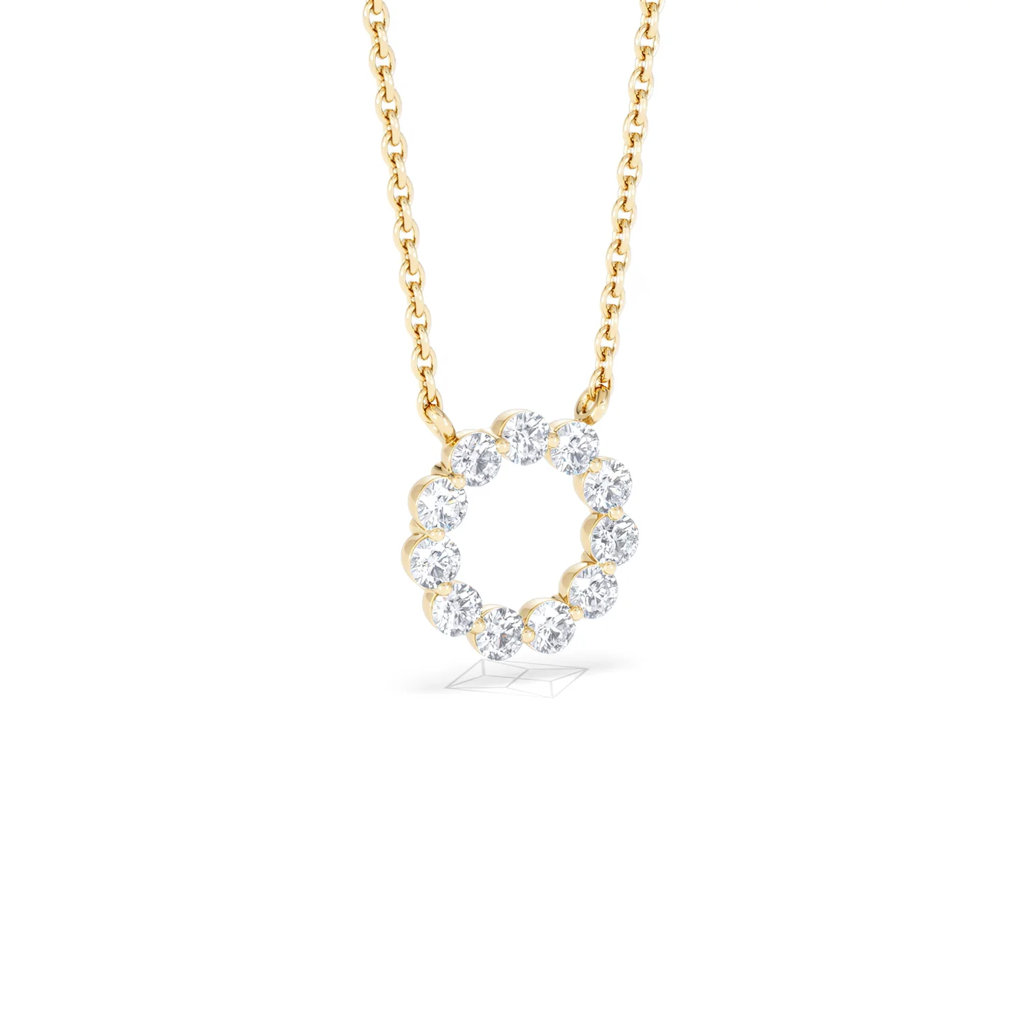 Lab Diamond Eternal Glow Circles Necklace 0.35ct in 18K Gold Vermeil - Image 17