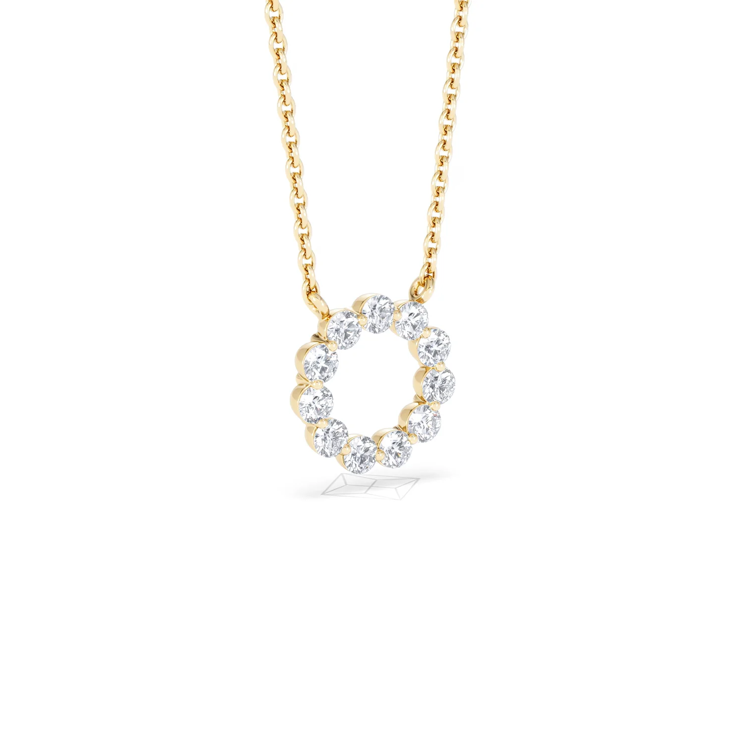 Lab Diamond Eternal Glow Circles Necklace 0.35ct in 18K Gold Vermeil - Image 18