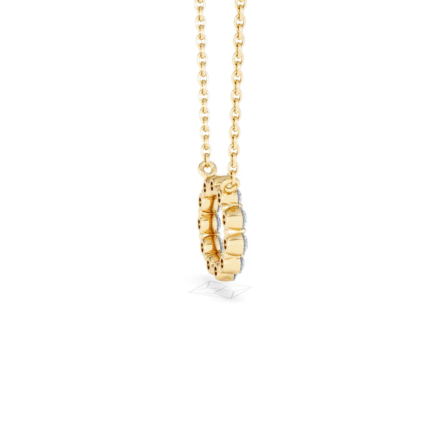 Lab Diamond Eternal Glow Circles Necklace 0.35ct in 18K Gold Vermeil - Image 35