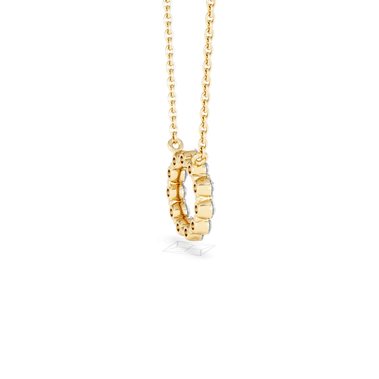 Lab Diamond Eternal Glow Circles Necklace 0.35ct in 18K Gold Vermeil - Image 36