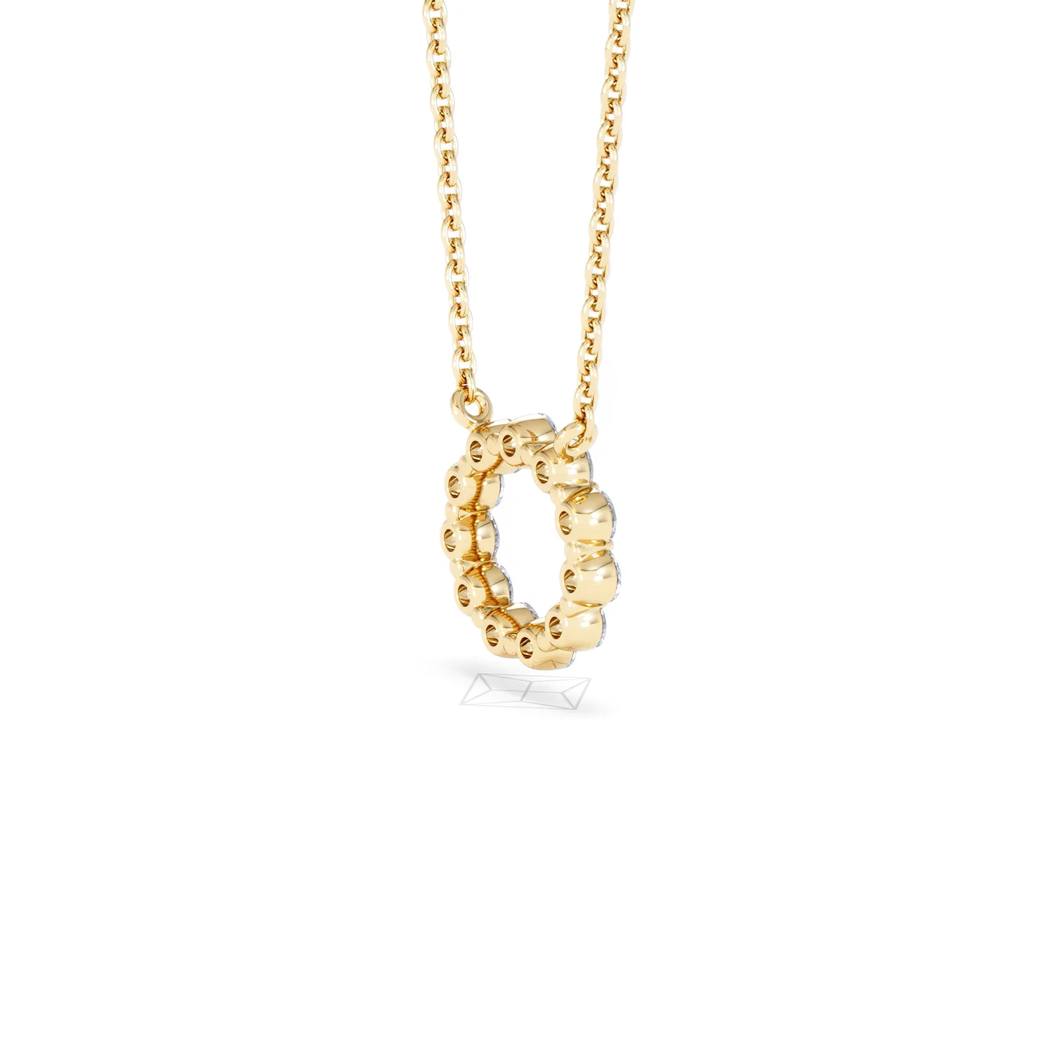 Lab Diamond Eternal Glow Circles Necklace 0.35ct in 18K Gold Vermeil - Image 39