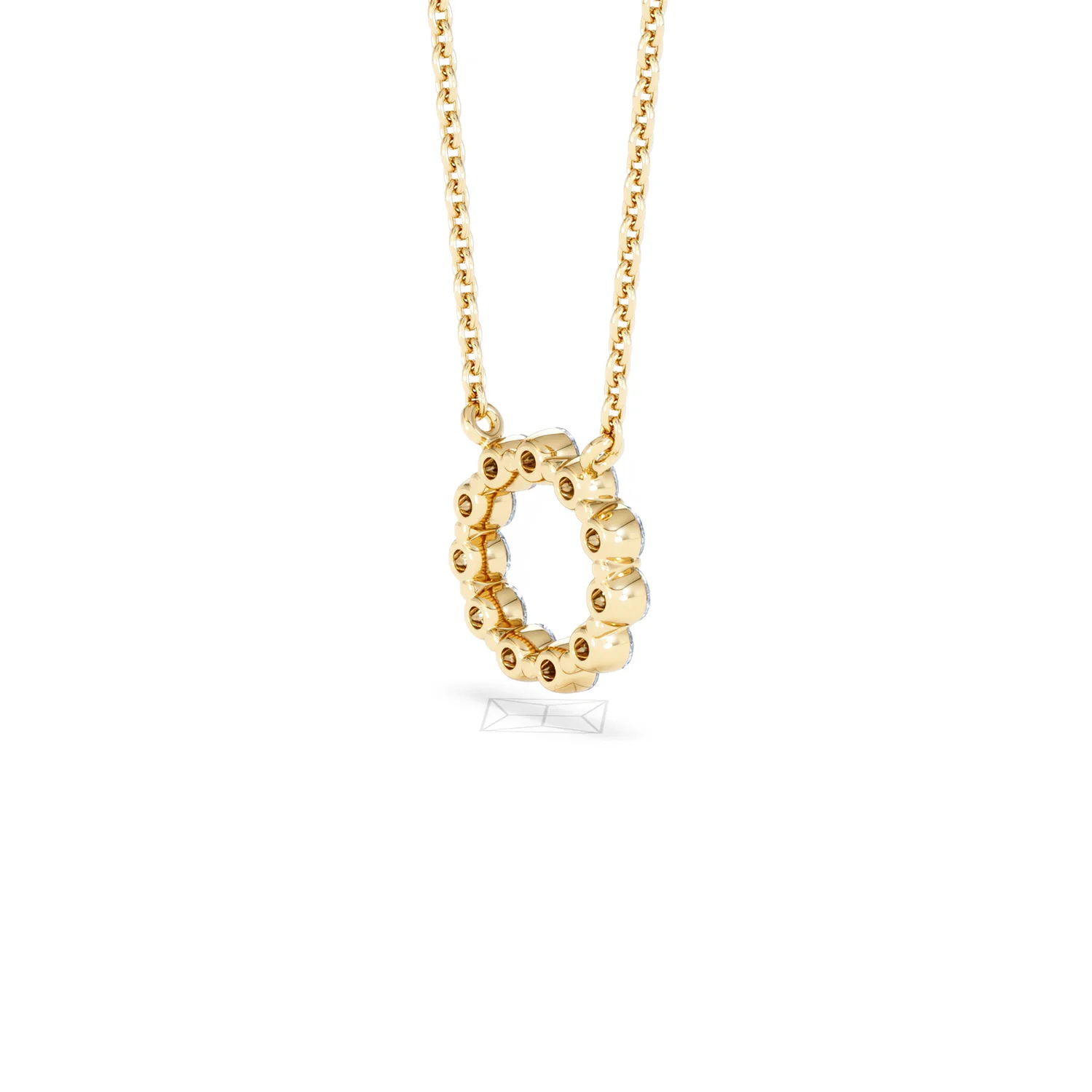 Lab Diamond Eternal Glow Circles Necklace 0.35ct in 18K Gold Vermeil - Image 40