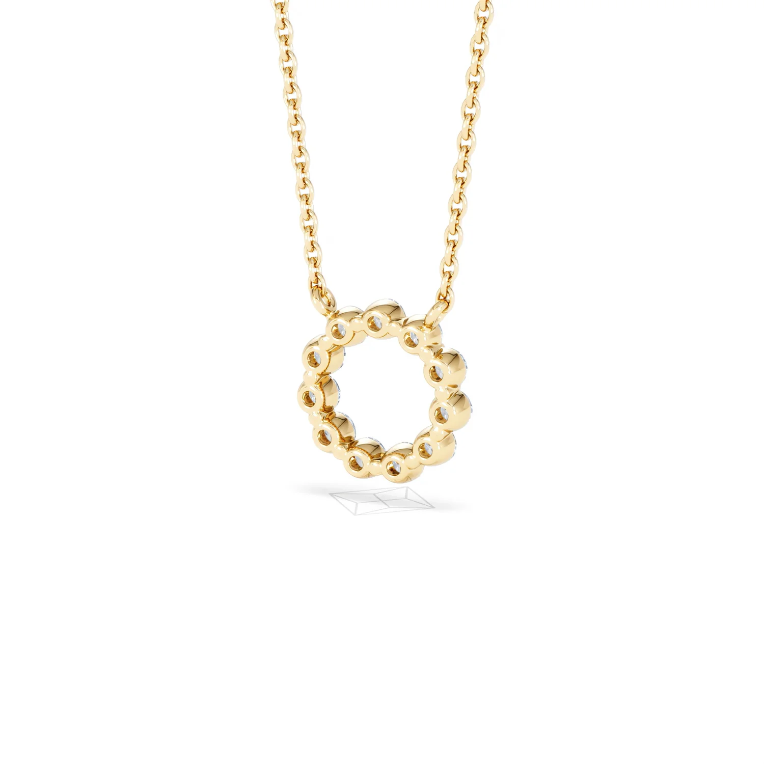 Lab Diamond Eternal Glow Circles Necklace 0.35ct in 18K Gold Vermeil - Image 45