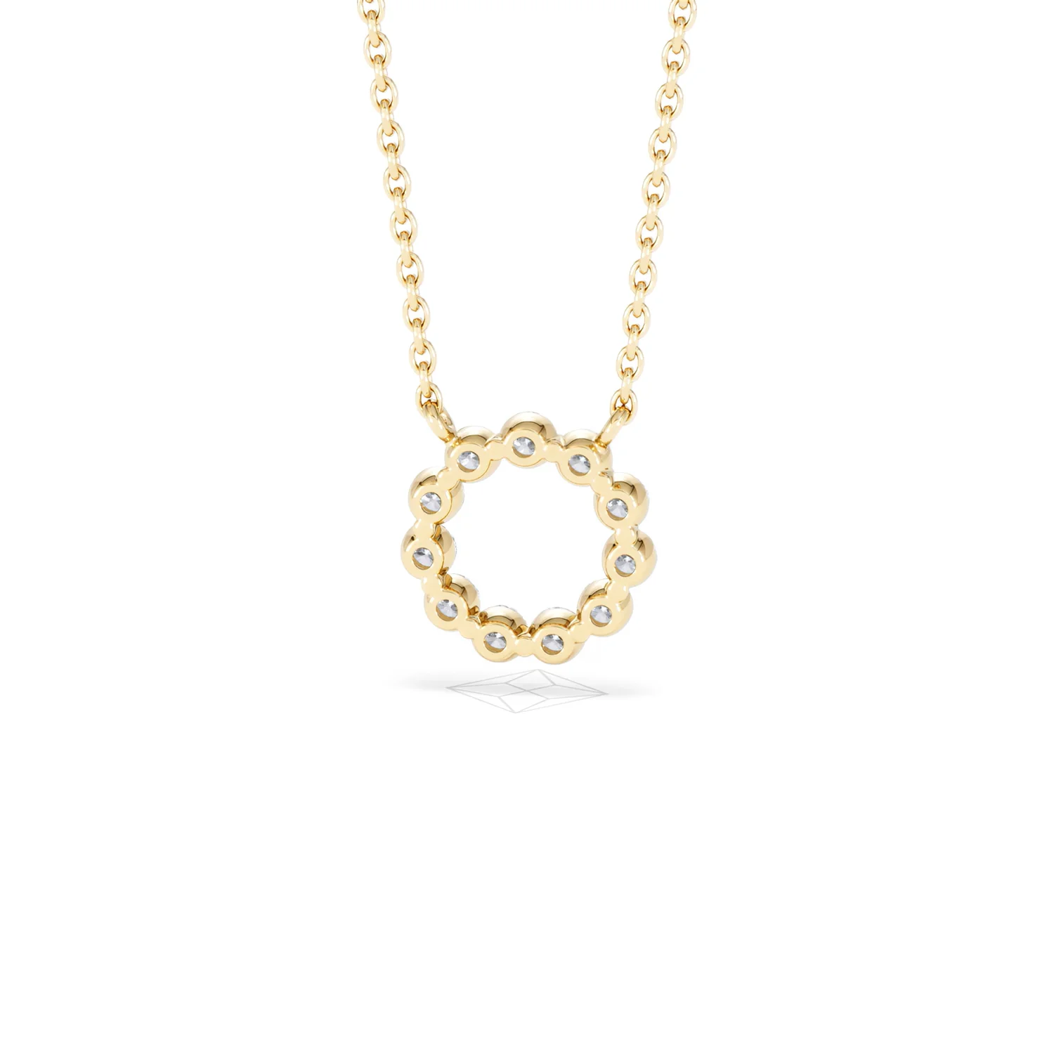 Lab Diamond Eternal Glow Circles Necklace 0.35ct in 18K Gold Vermeil - Image 49