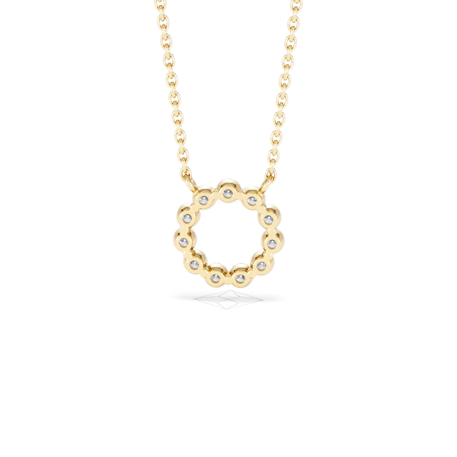 Lab Diamond Eternal Glow Circles Necklace 0.35ct in 18K Gold Vermeil - Image 50