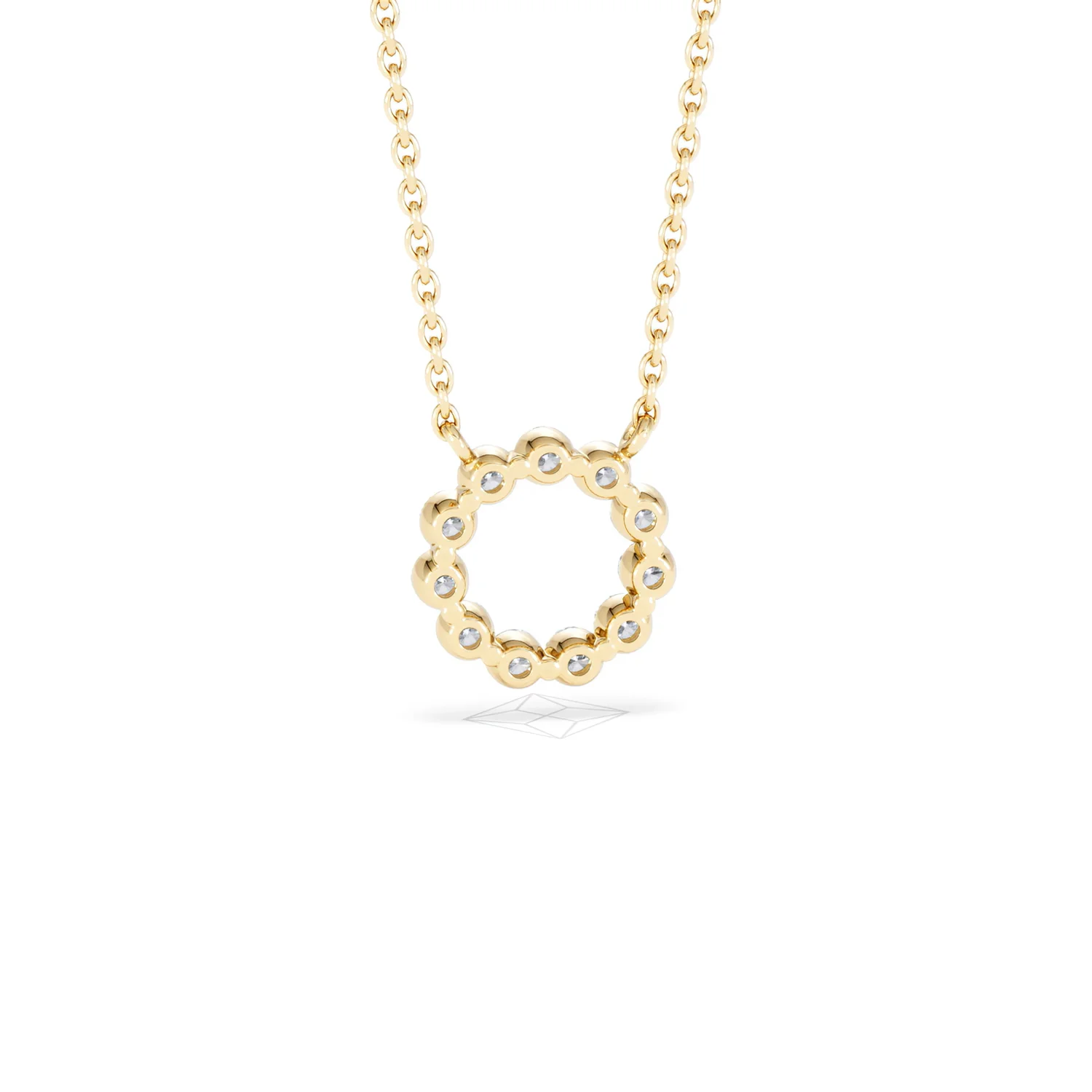 Lab Diamond Eternal Glow Circles Necklace 0.35ct in 18K Gold Vermeil - Image 53