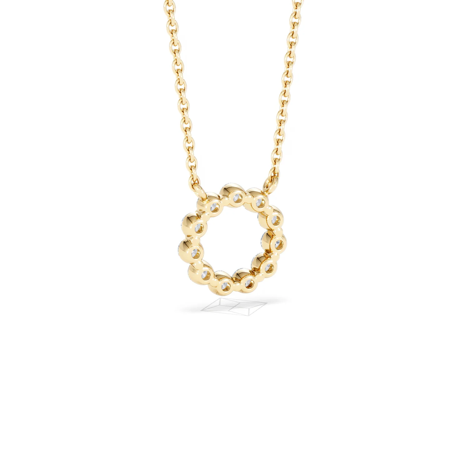 Lab Diamond Eternal Glow Circles Necklace 0.35ct in 18K Gold Vermeil - Image 56