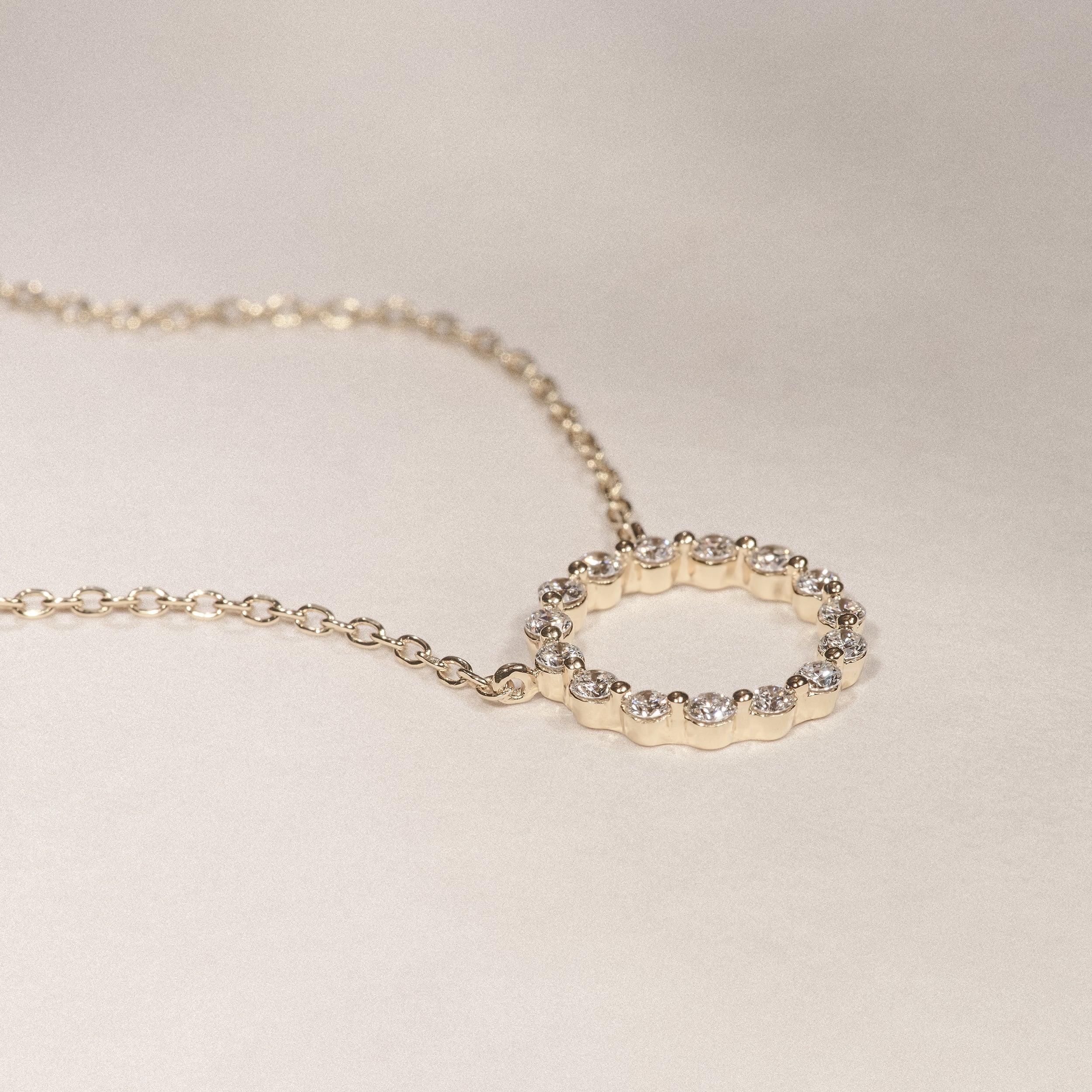 Lab Diamond Eternal Glow Circles Necklace 0.35ct in 18K Gold Vermeil - Image 6