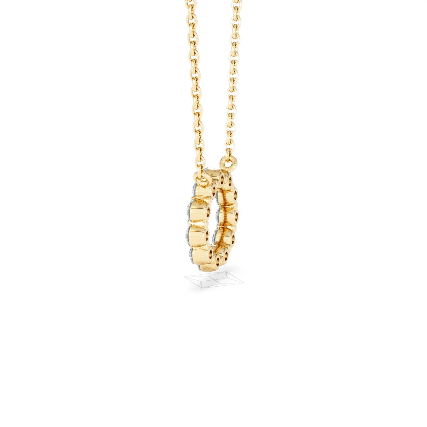 Lab Diamond Eternal Glow Circles Necklace 0.35ct in 18K Gold Vermeil - Image 66
