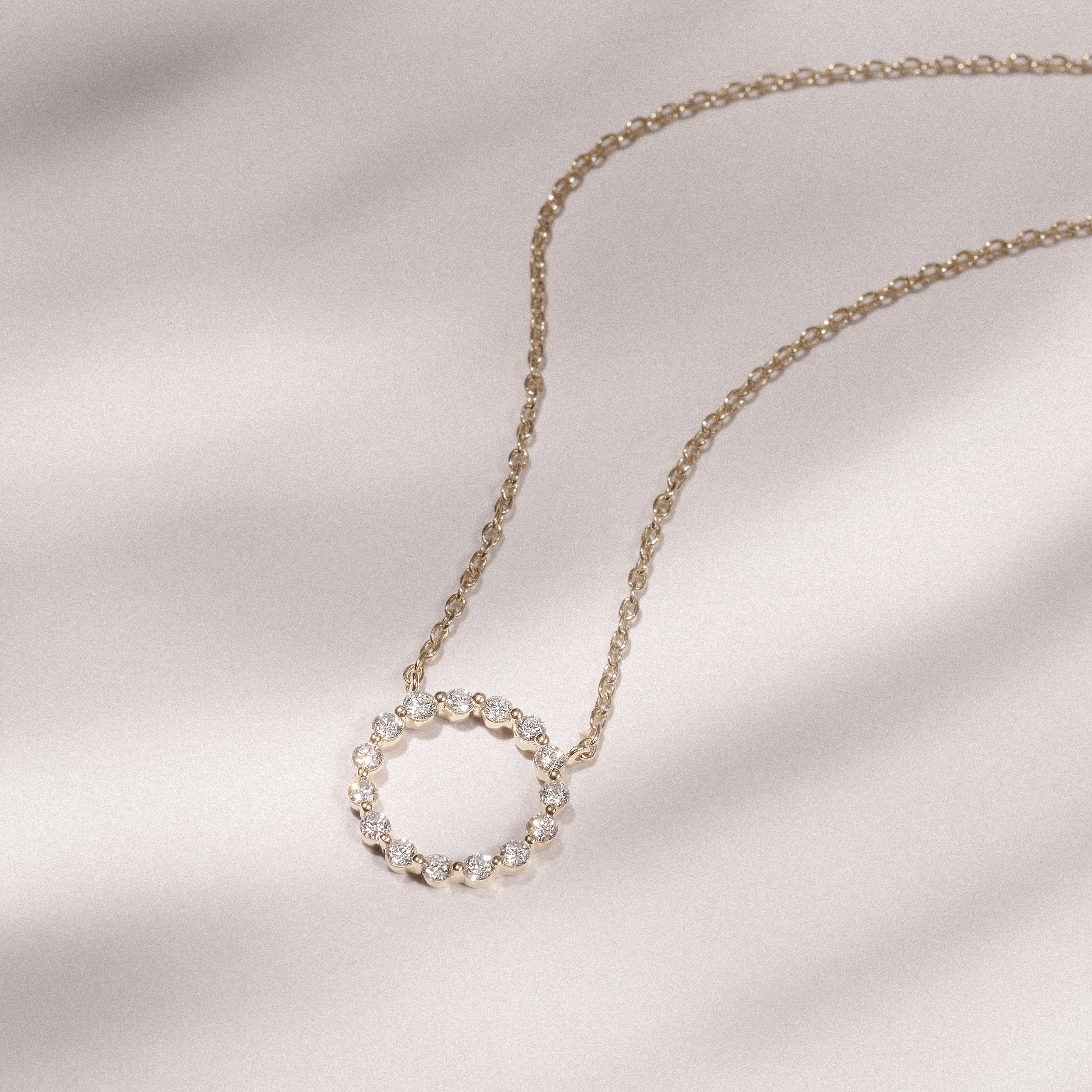 Lab Diamond Eternal Glow Circles Necklace 0.35ct in 18K Gold Vermeil - Image 8