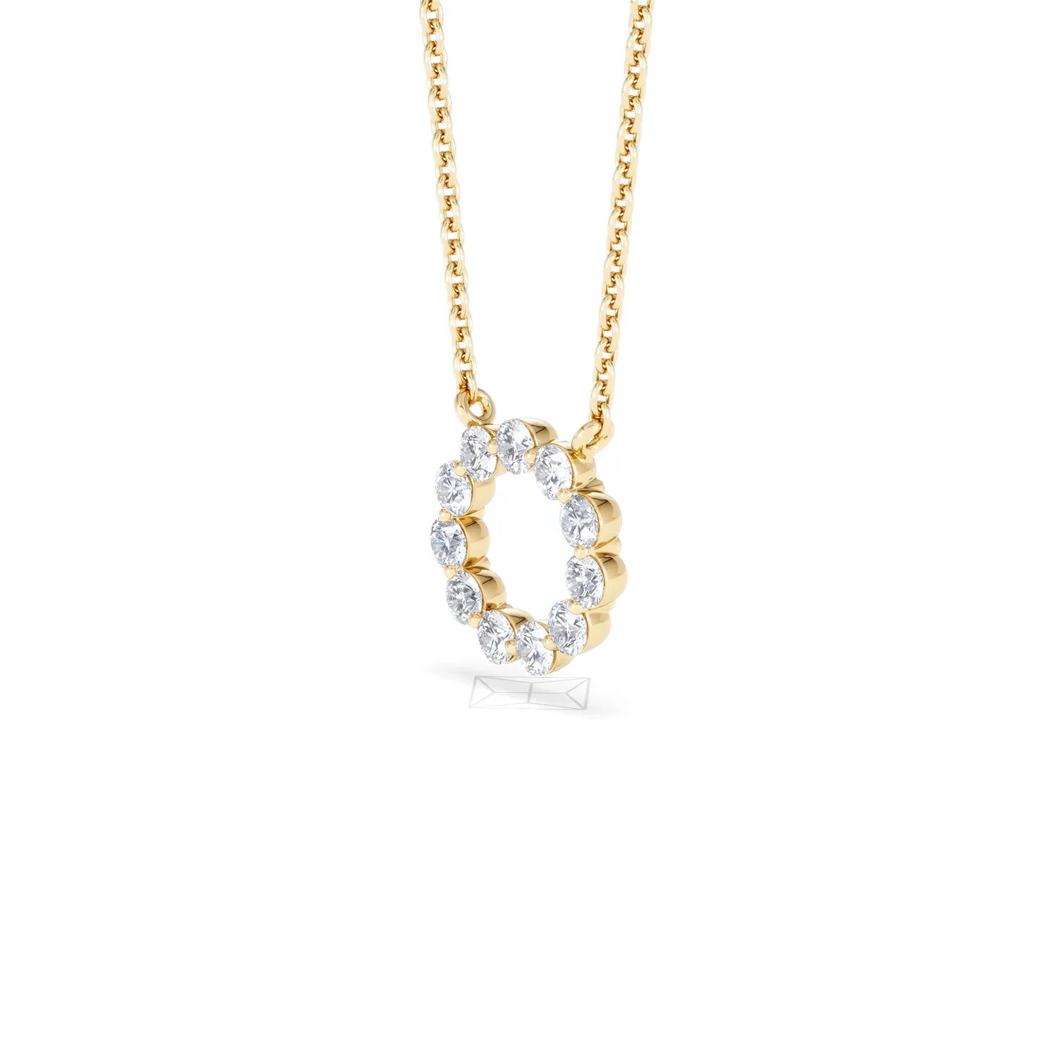 Lab Diamond Eternal Glow Circles Necklace 0.35ct in 18K Gold Vermeil - Image 80