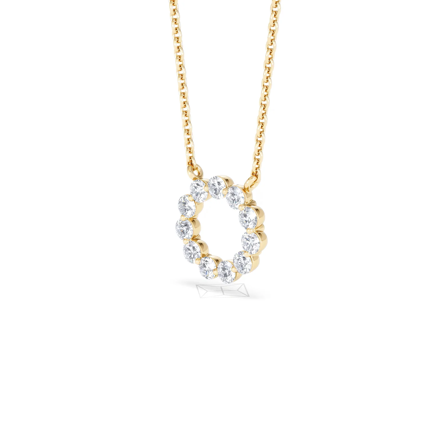 Lab Diamond Eternal Glow Circles Necklace 0.35ct in 18K Gold Vermeil - Image 82