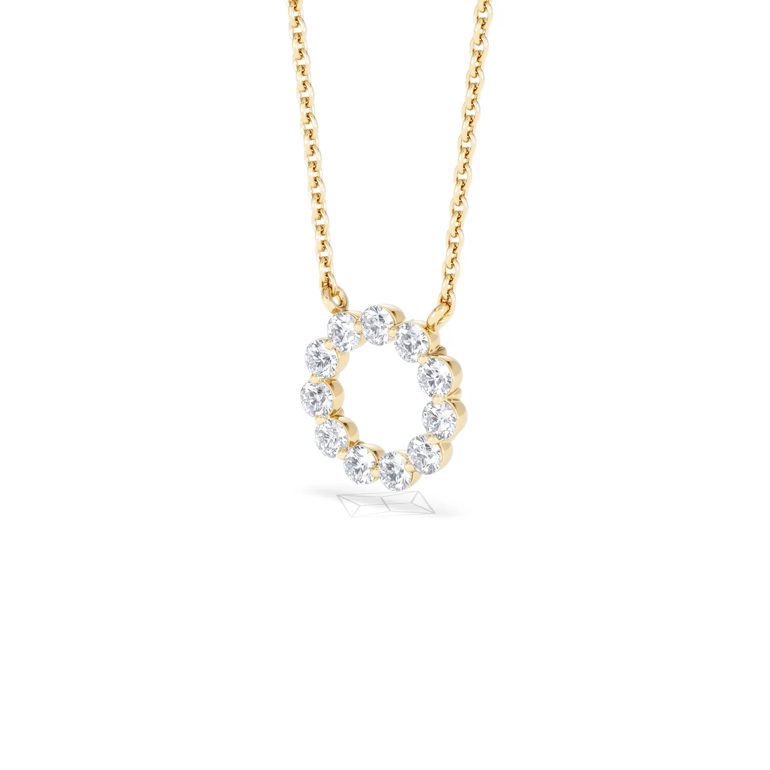 Lab Diamond Eternal Glow Circles Necklace 0.35ct in 18K Gold Vermeil - Image 83
