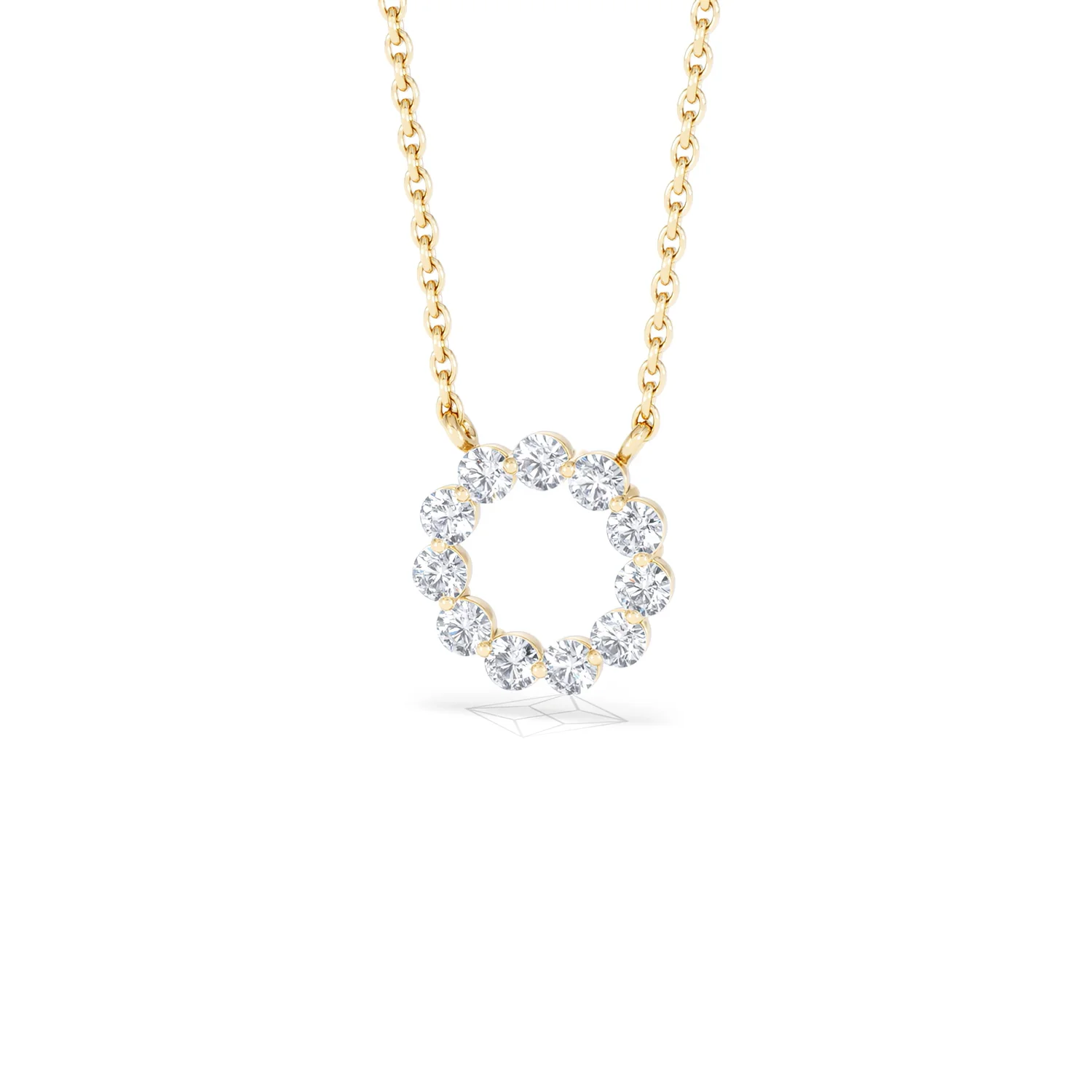Lab Diamond Eternal Glow Circles Necklace 0.35ct in 18K Gold Vermeil - Image 87