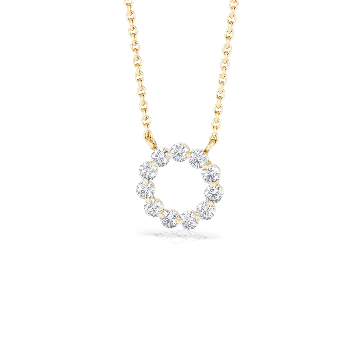 Lab Diamond Eternal Glow Circles Necklace 0.35ct in 18K Gold Vermeil - Image 88