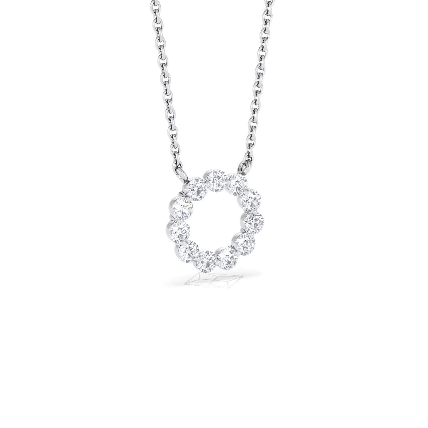 Lab Diamond Eternal Glow Circles Necklace 0.35ct in 925 Silver - Image 18