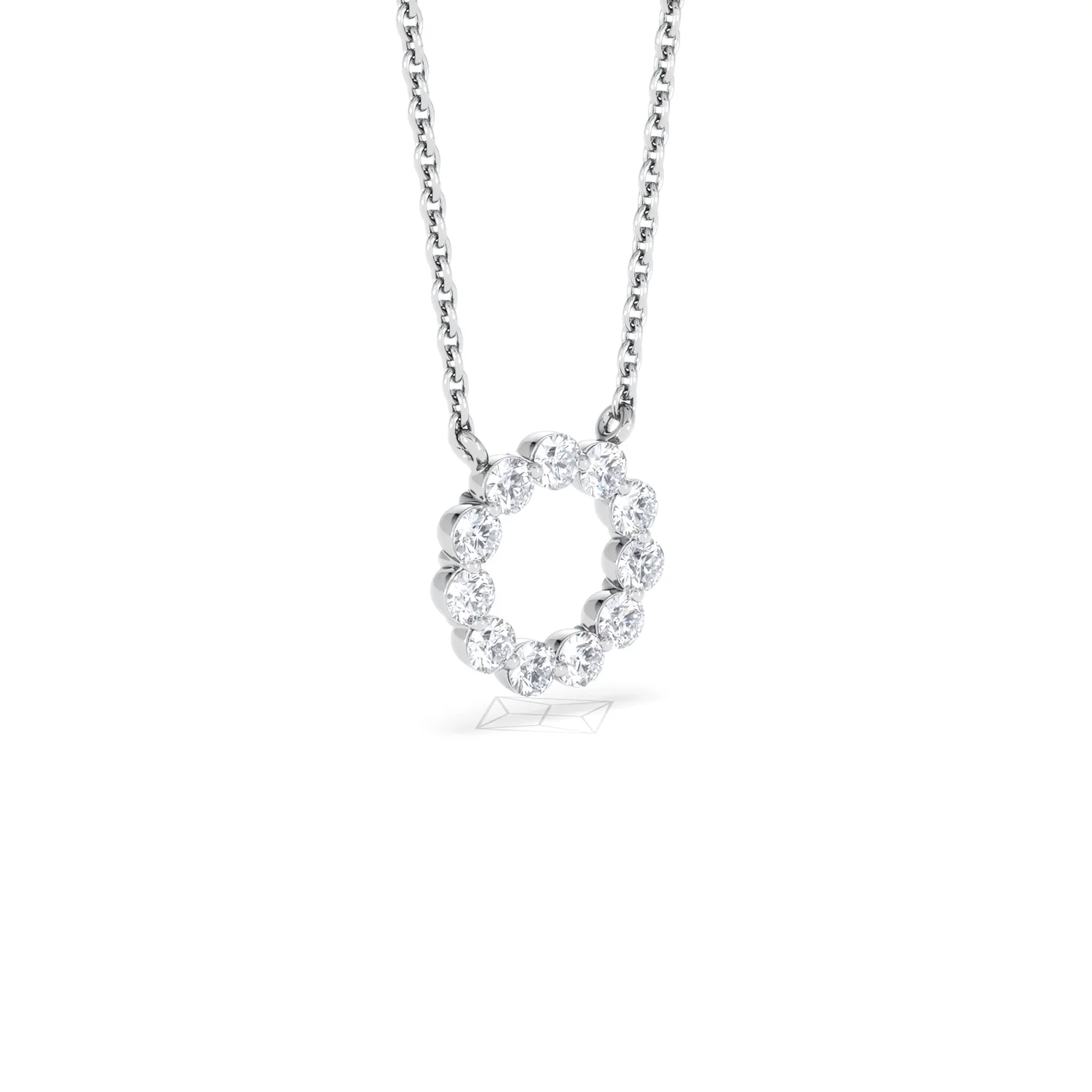 Lab Diamond Eternal Glow Circles Necklace 0.35ct in 925 Silver - Image 20